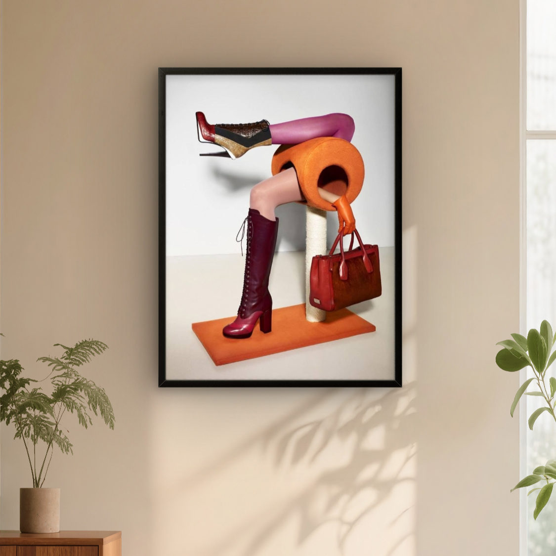 Premium Texture Modern Lady Art Portrait