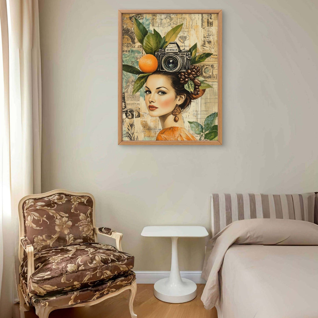 Vintage Woman Camera on the Head