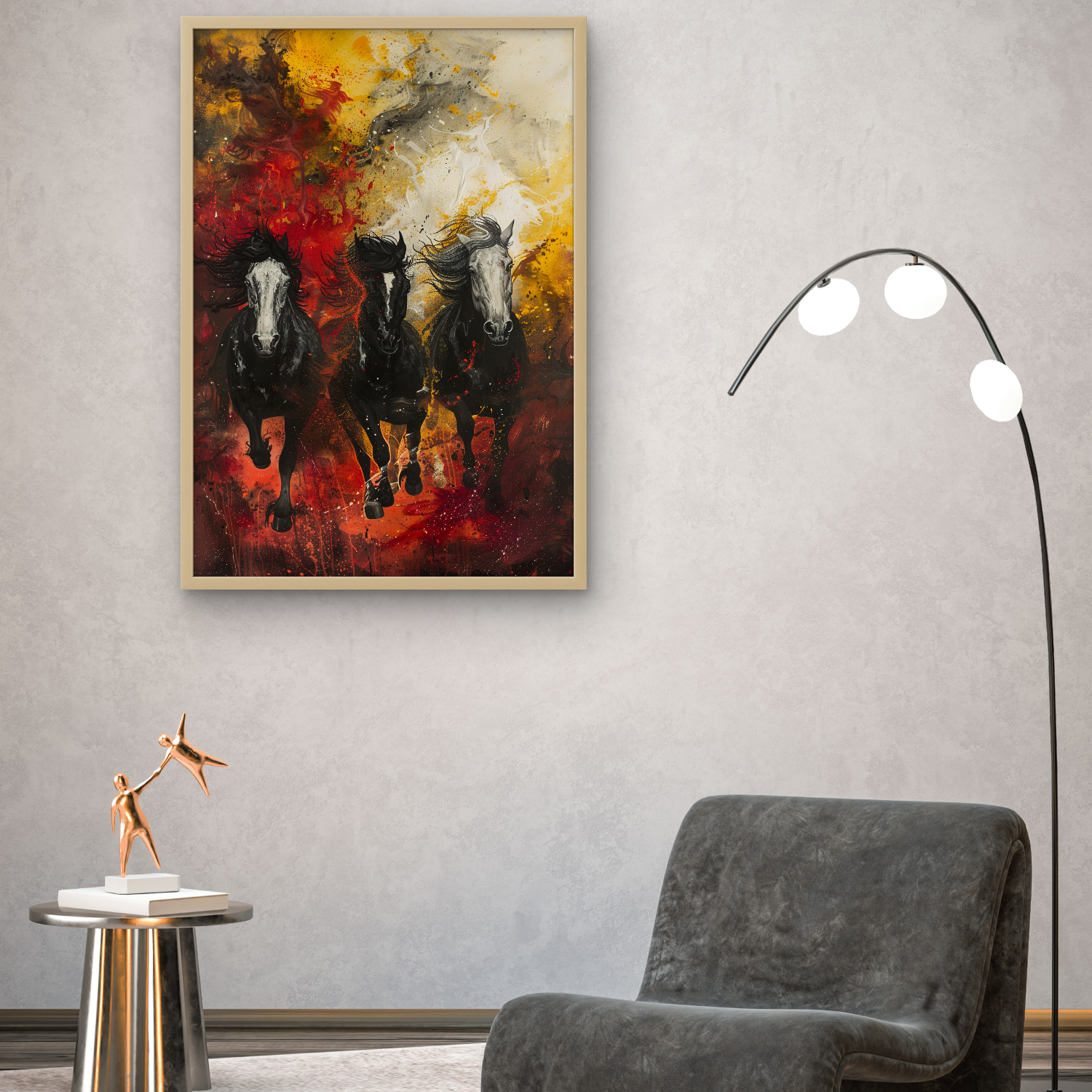 Black Horses Abstract