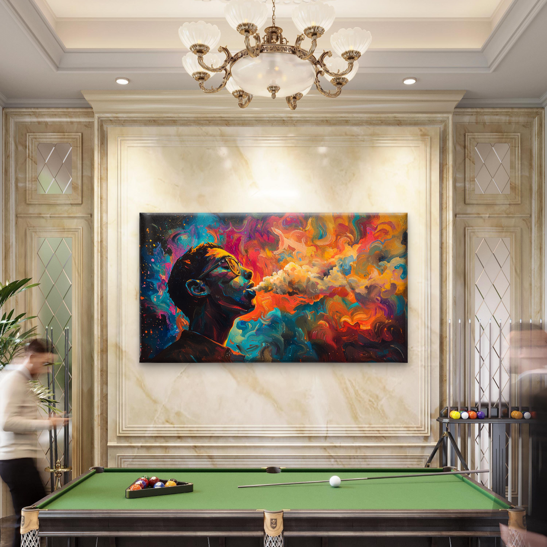 Dark Party Art Luxury Painting on Canvas