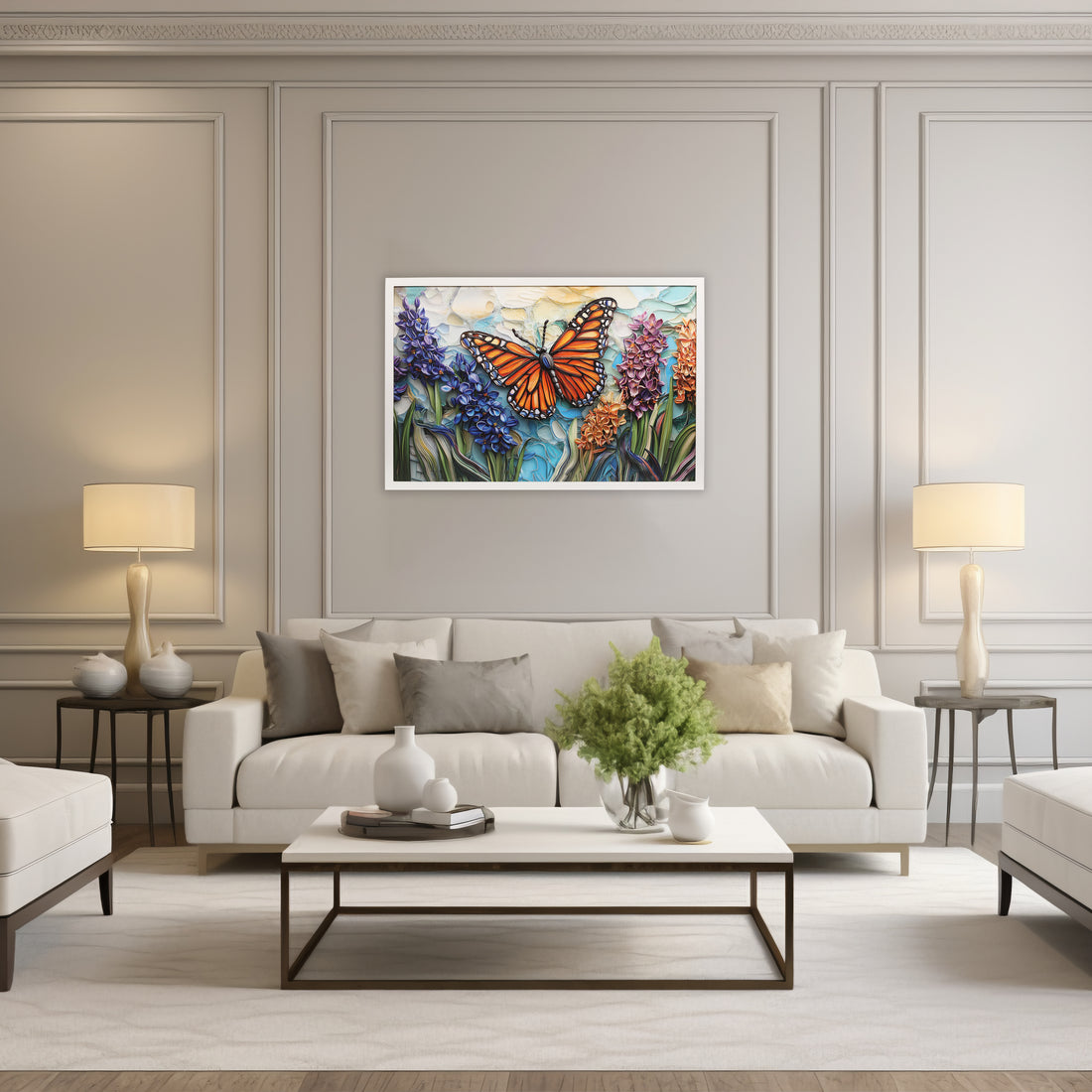 Reel Feel Butterfly Abstract Luxury Painting on Canvas