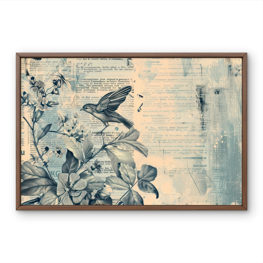 Vinatge Paper Art with Bird