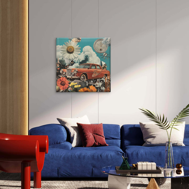 Vintage Car with Flowers