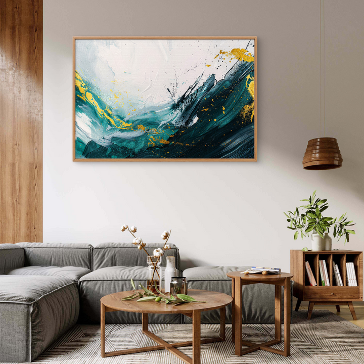 Green and White Splash Art