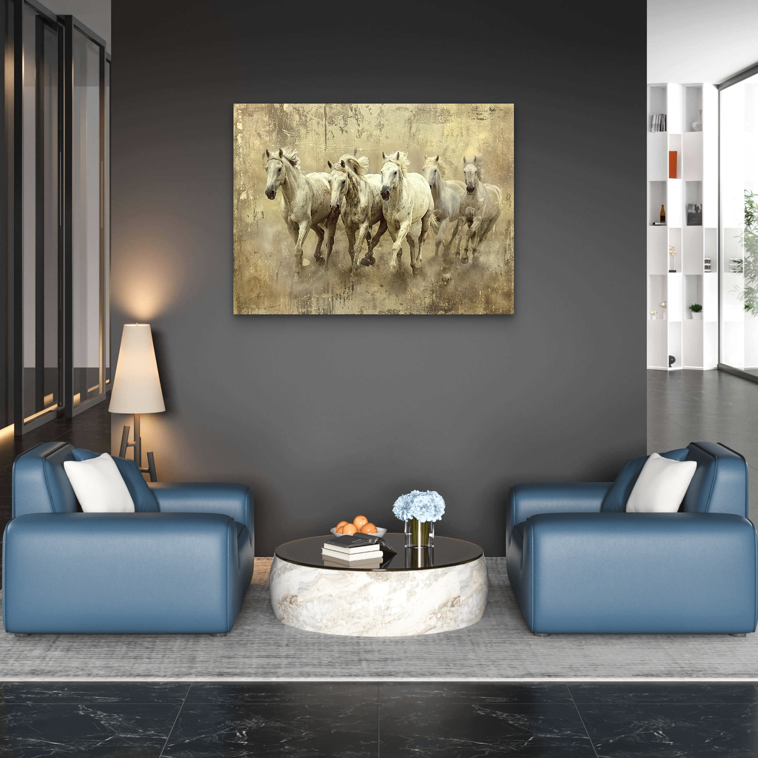 Running White Horses