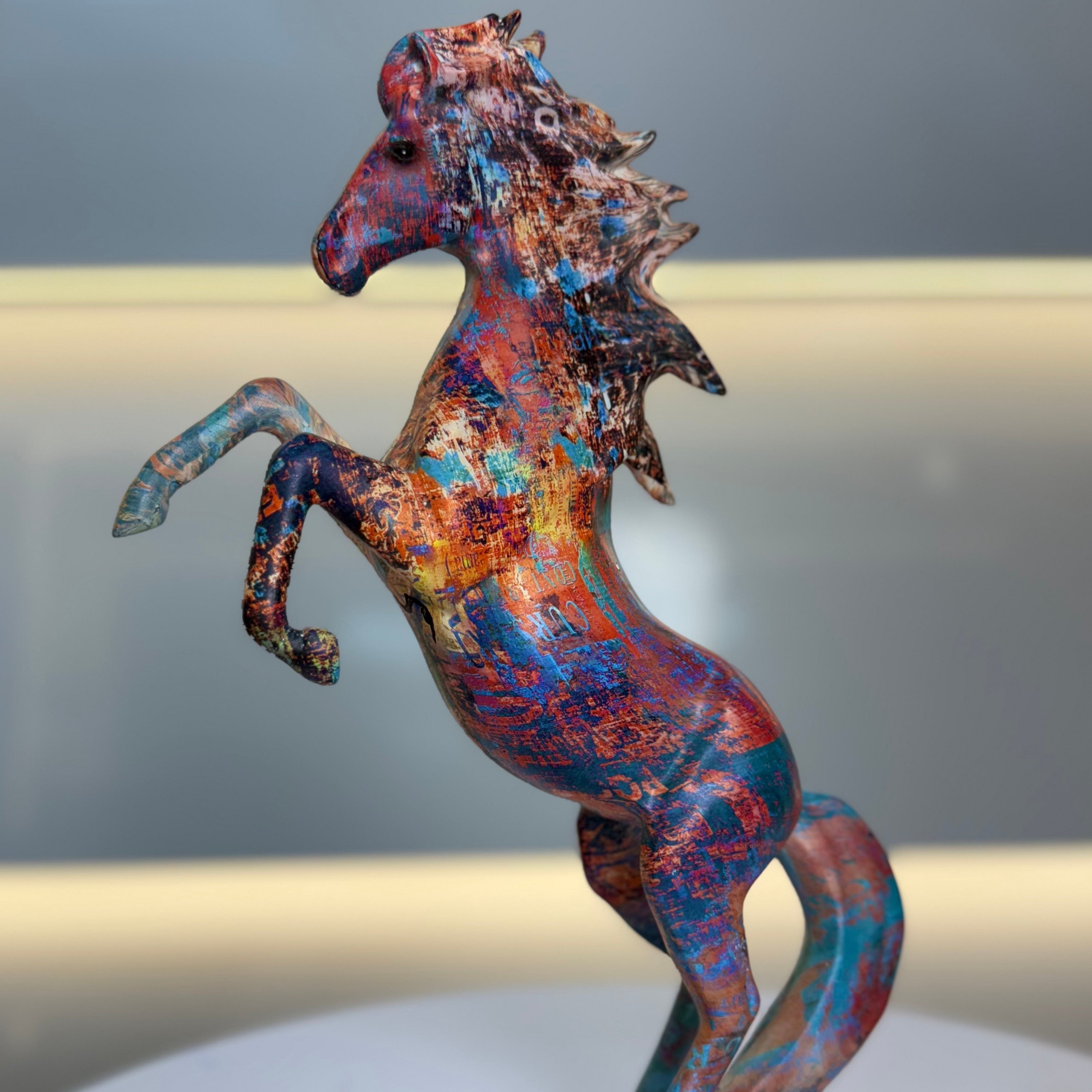 Colorful Jumping Horse Showpeice