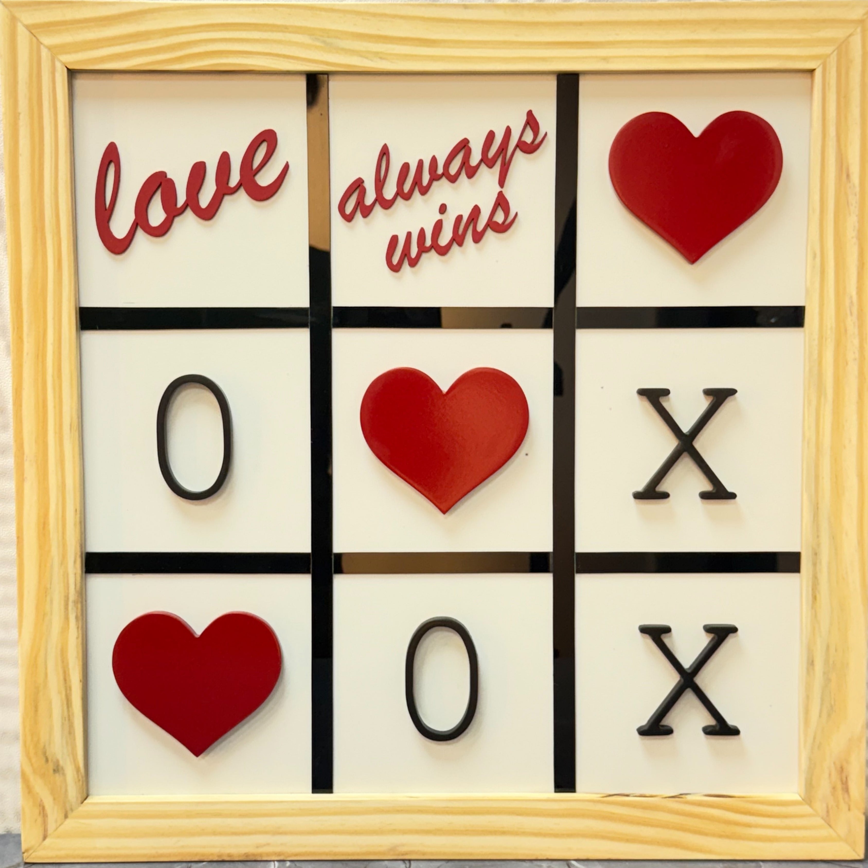 Heart of Love Wooden Frame