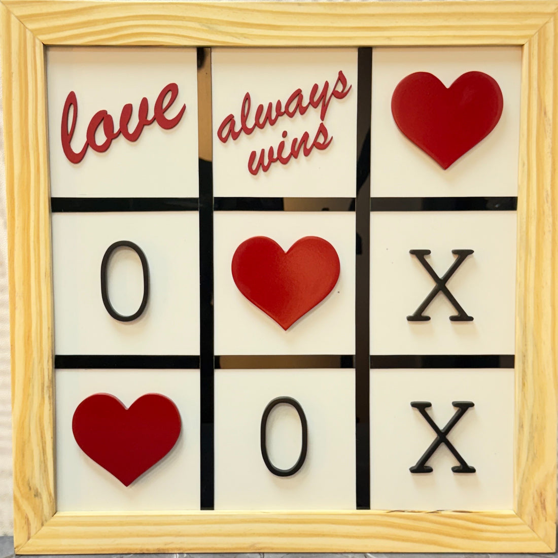 Heart of Love Wooden Frame