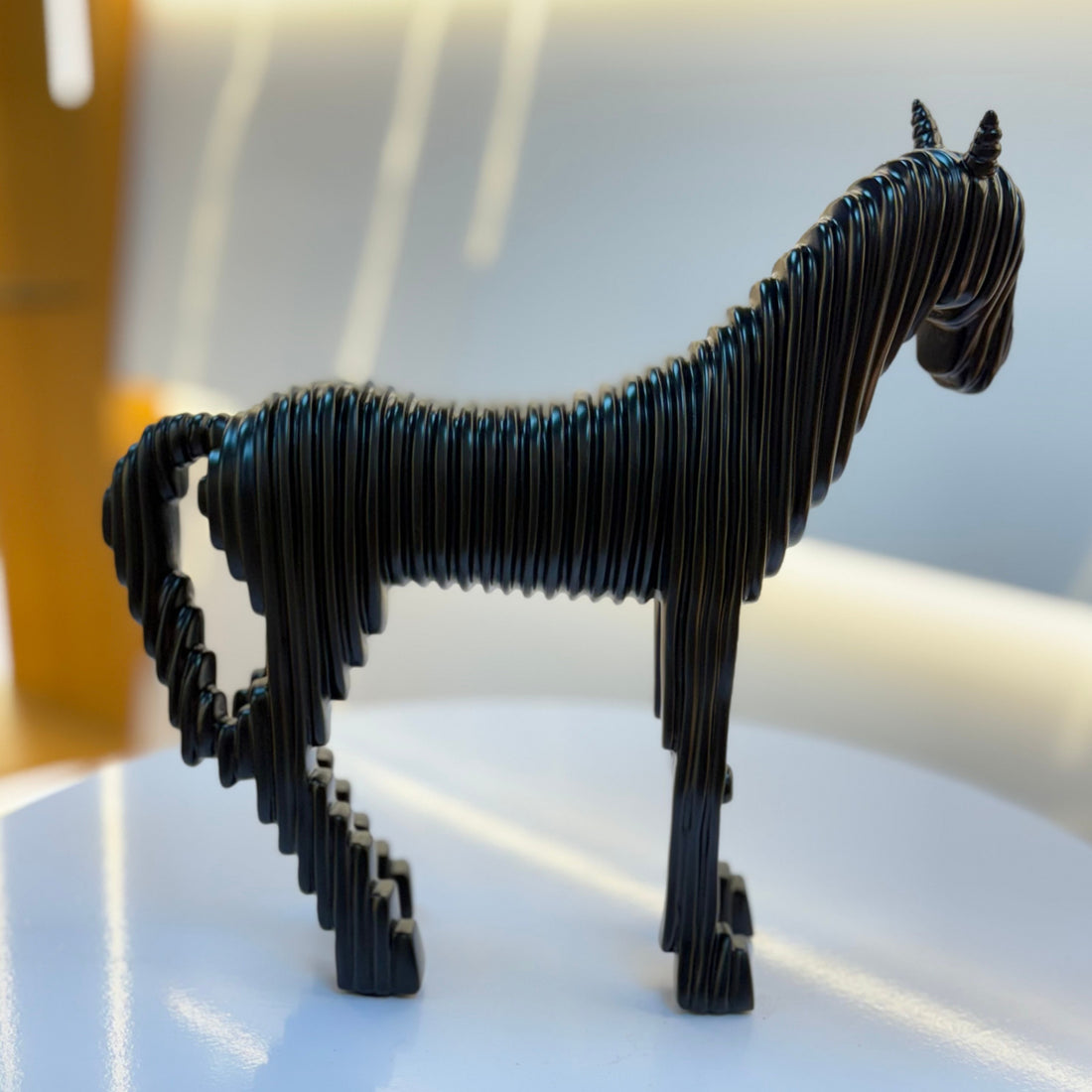 Royal Black Stallion Showpiece