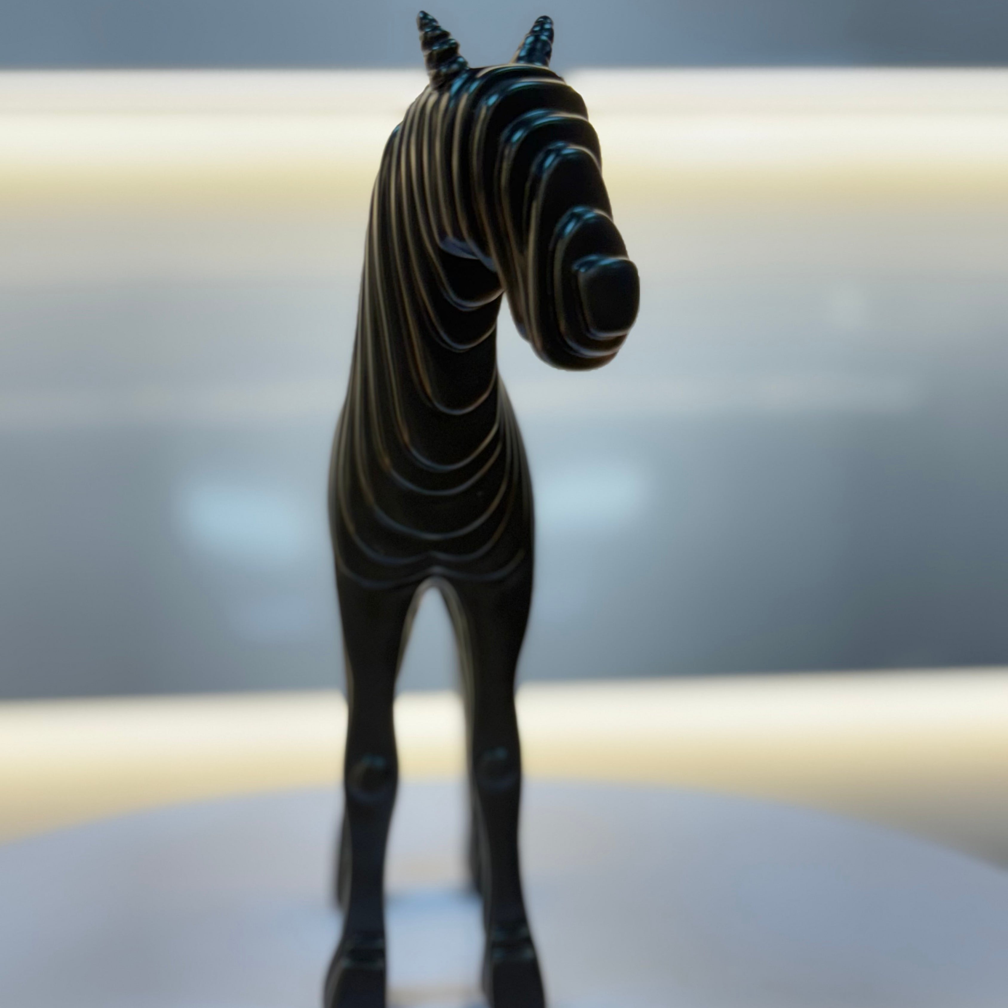 Royal Black Stallion Showpiece