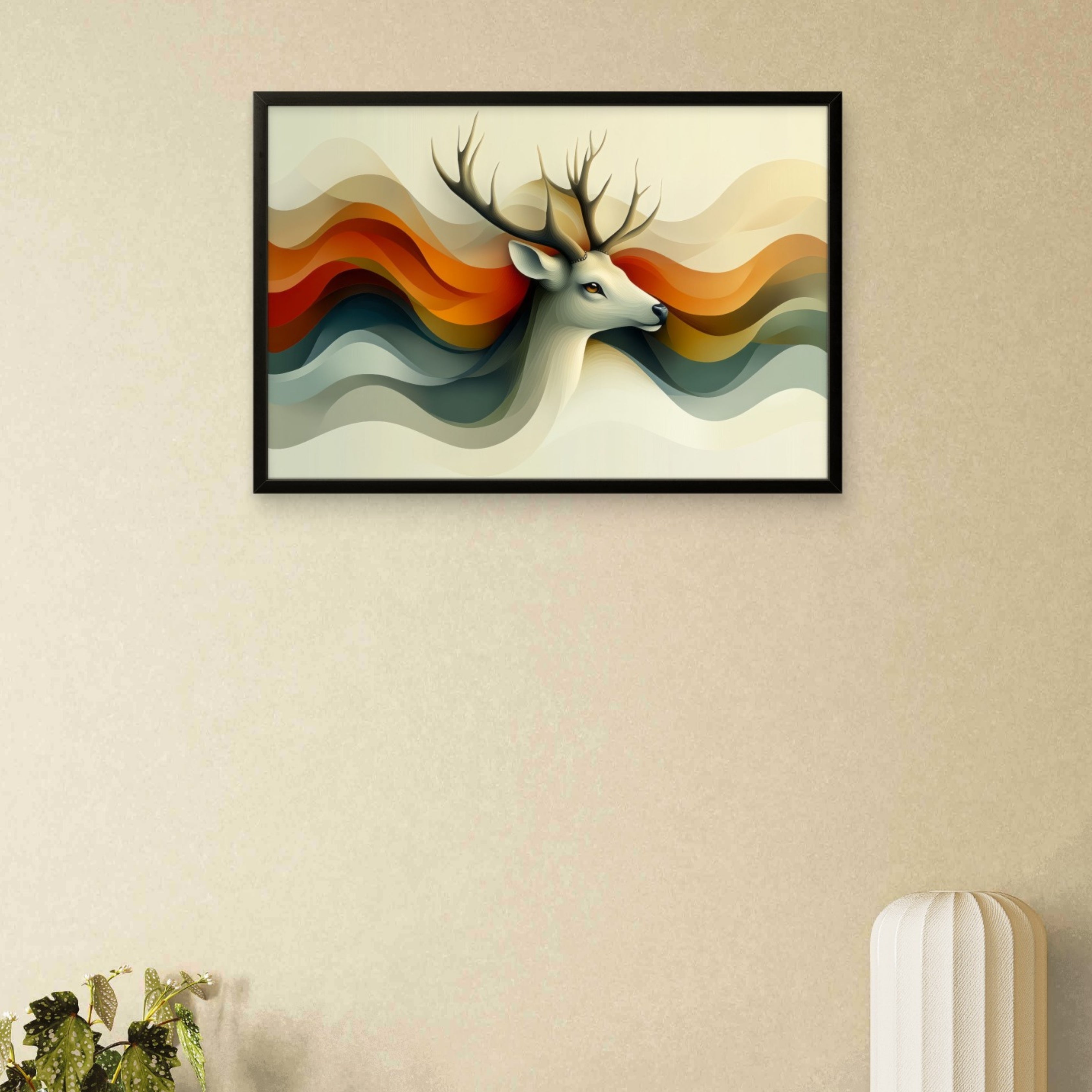 Flowing Nature Deer Art