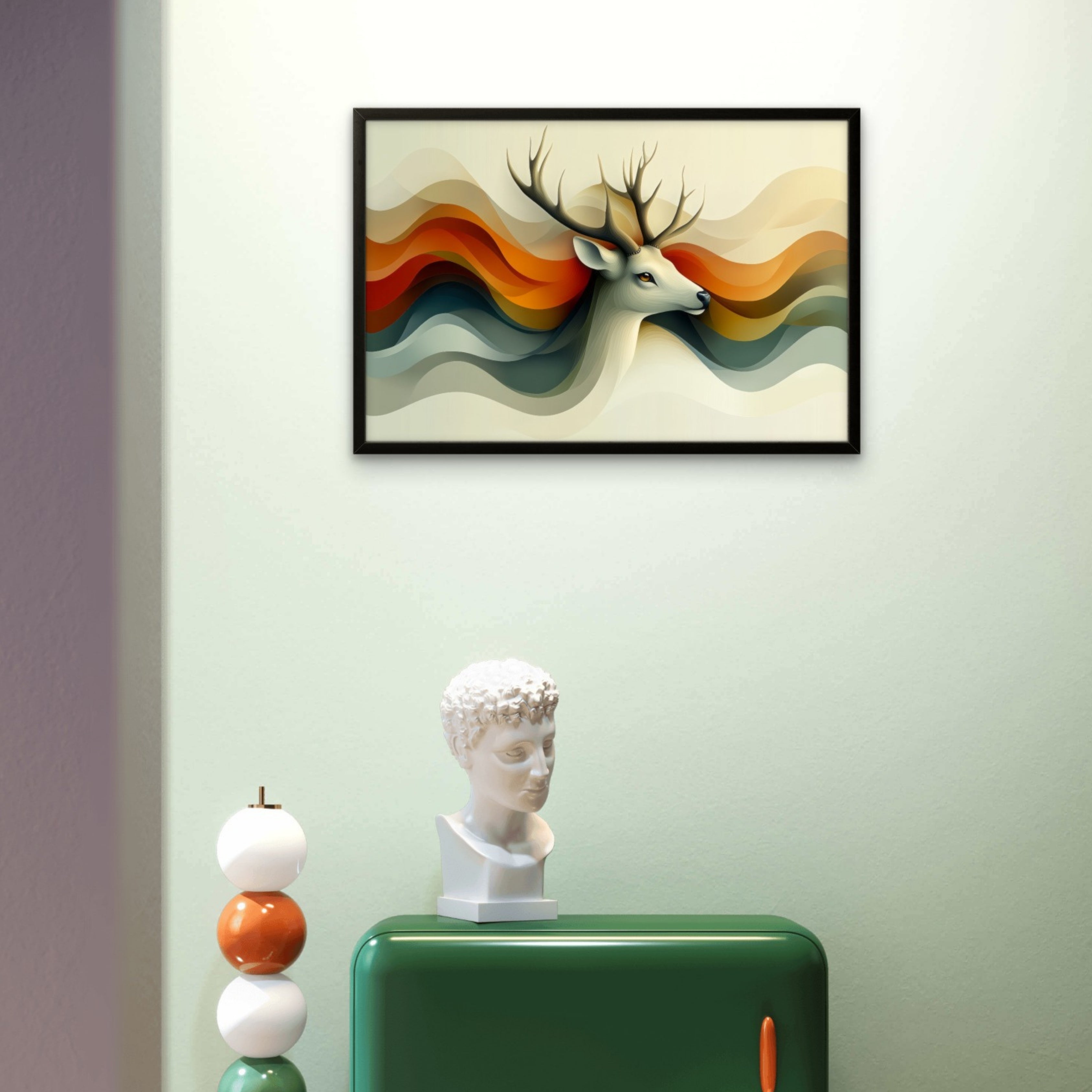Flowing Nature Deer Art