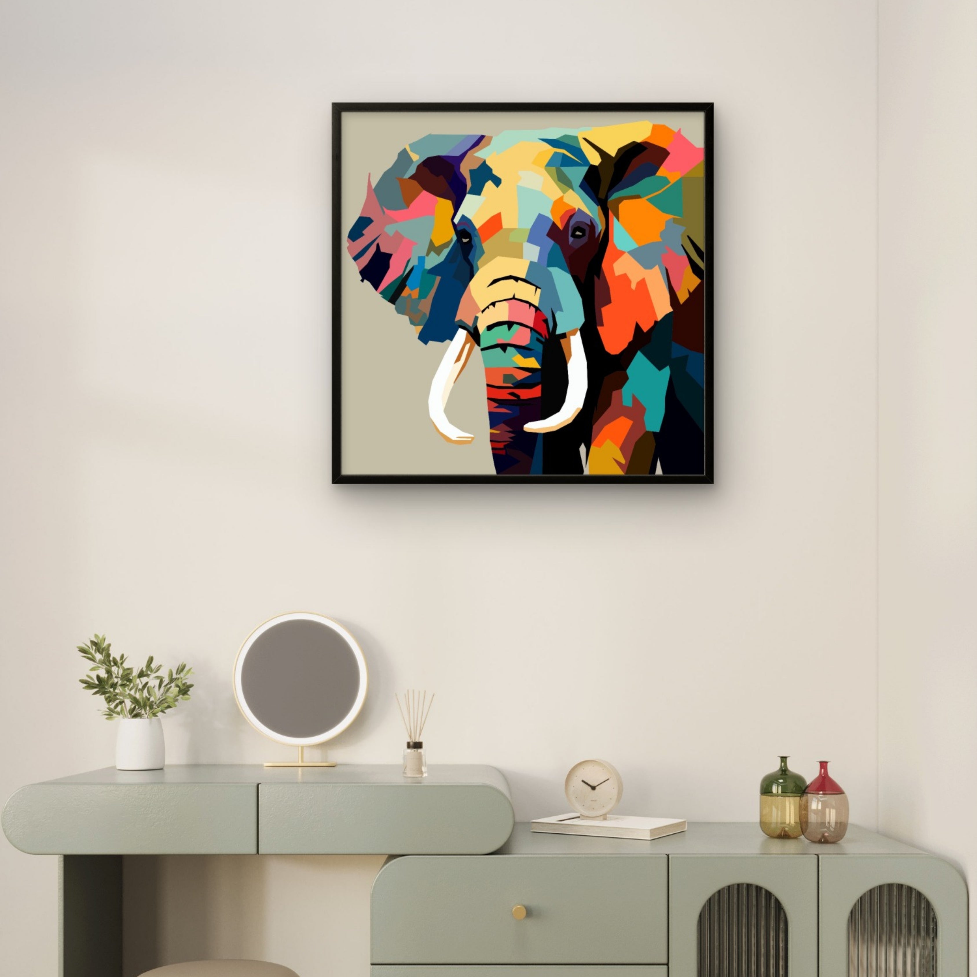 Vibrant Elephant Art