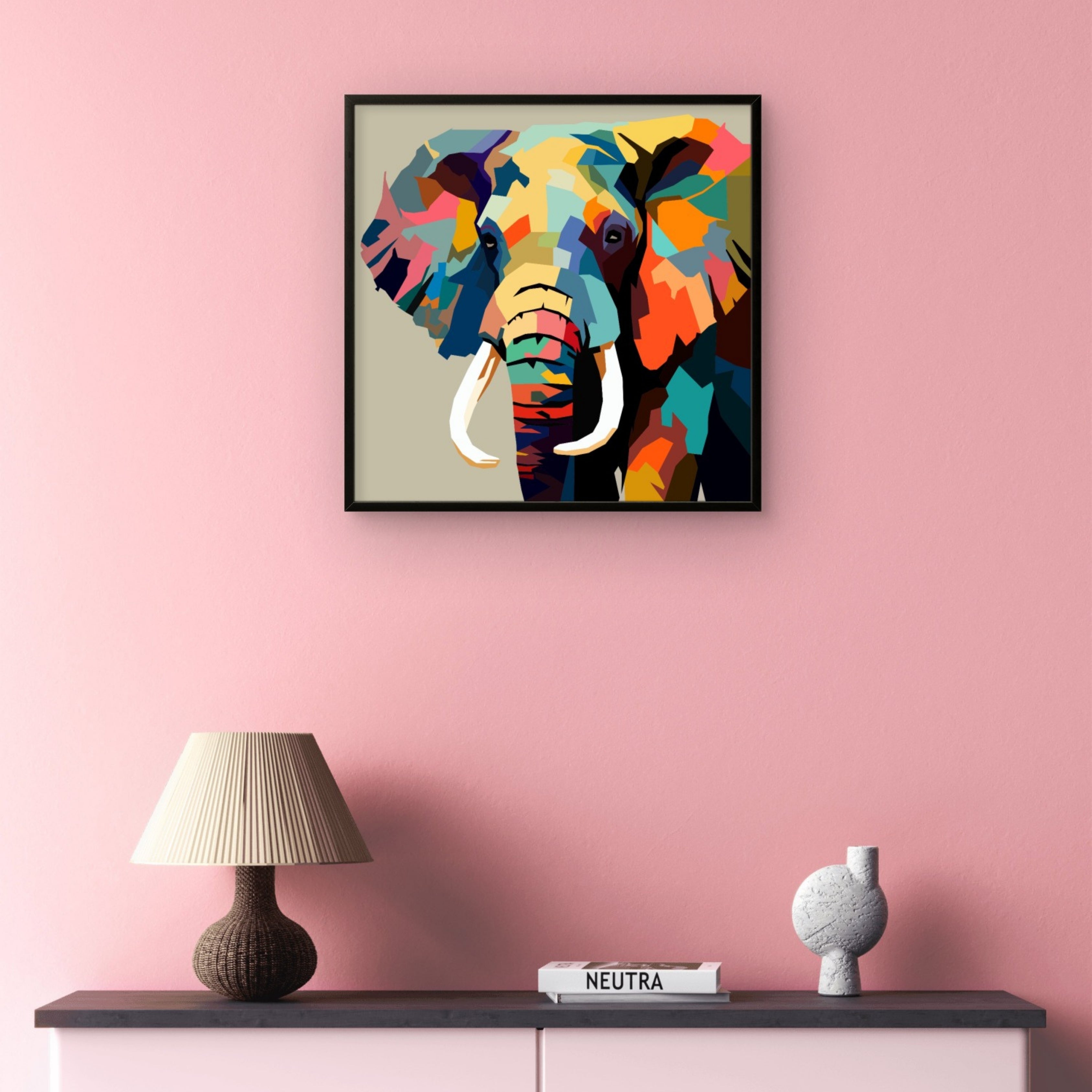 Vibrant Elephant Art
