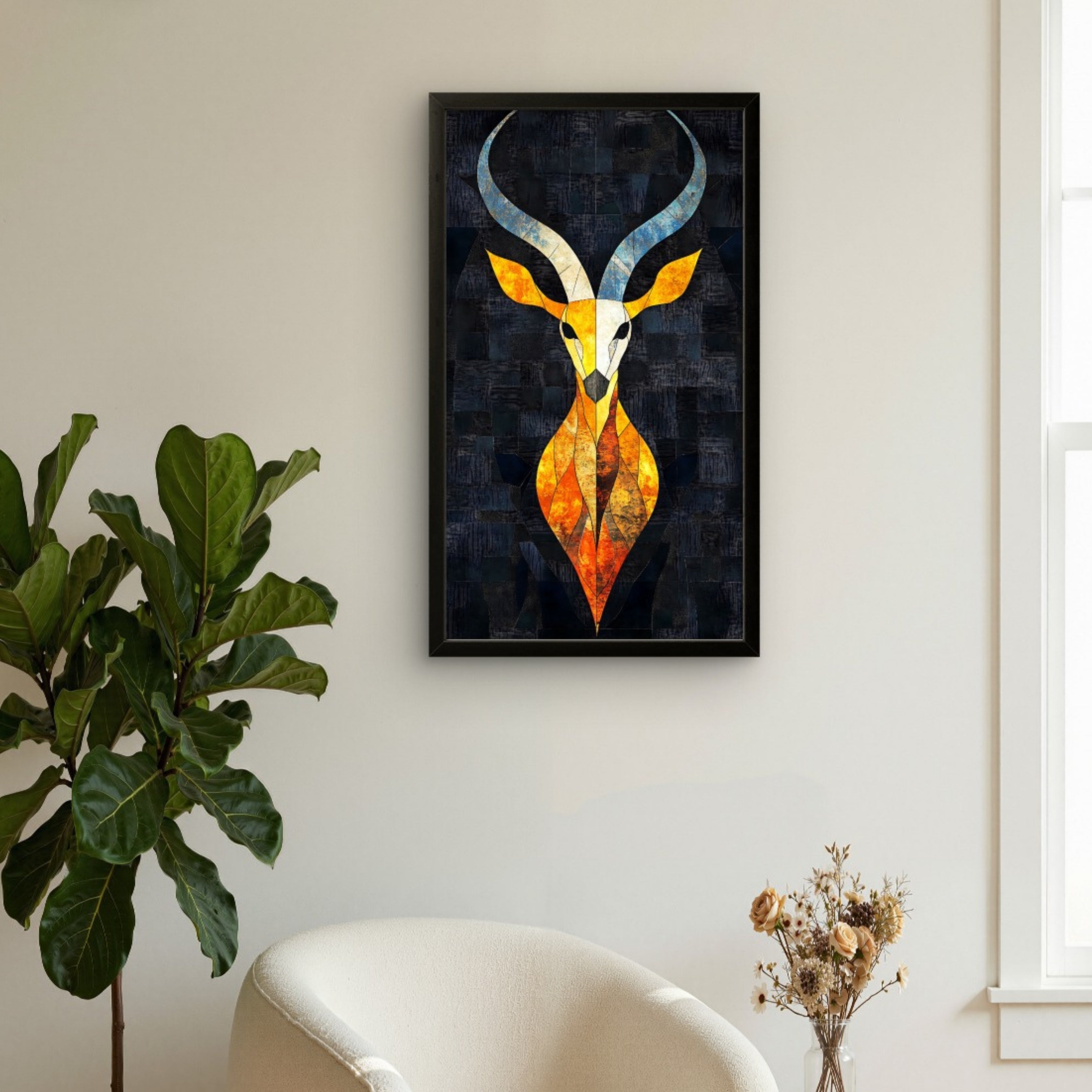 Bold  Deer Abstract Art