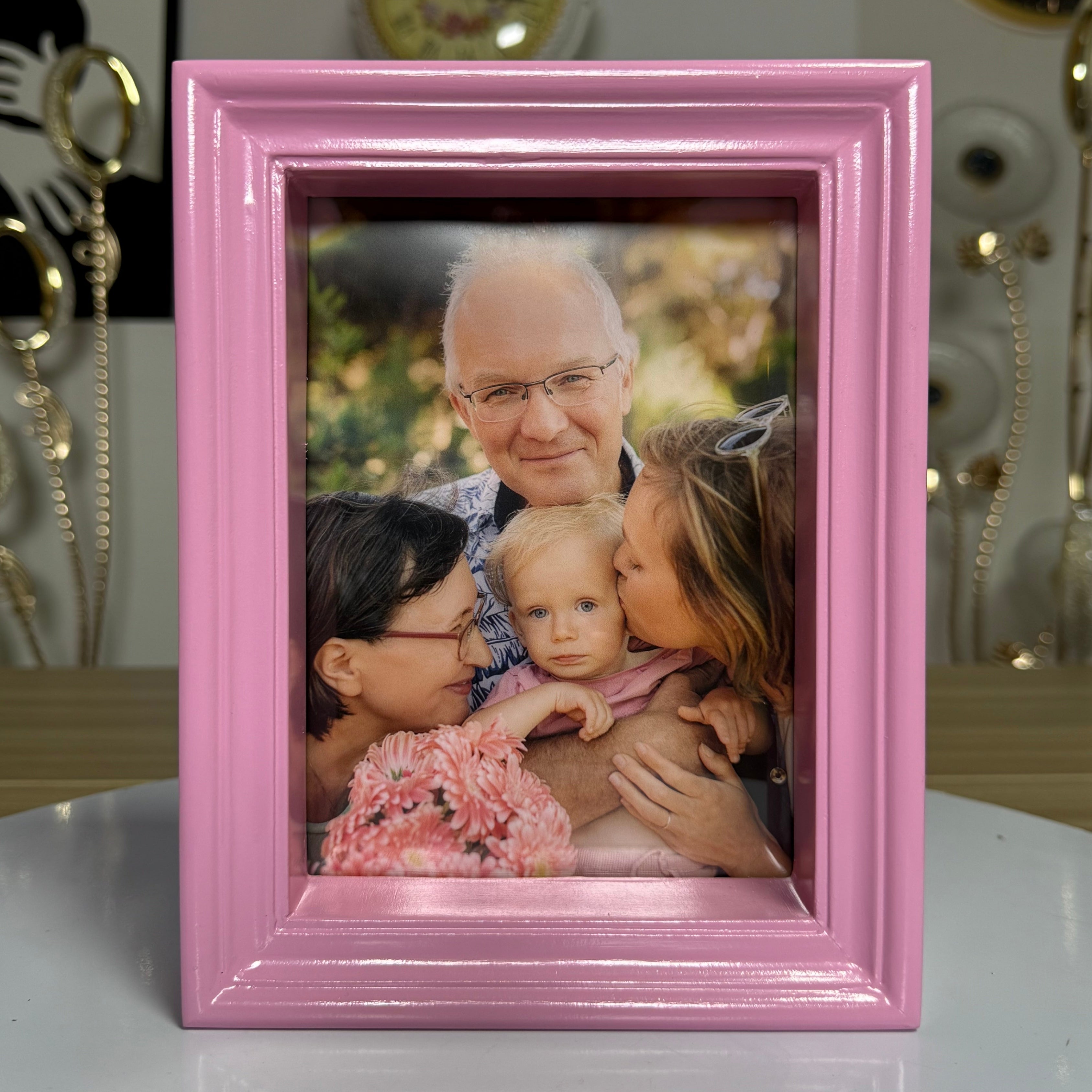 Baby Pink 3D Love Photo Frame