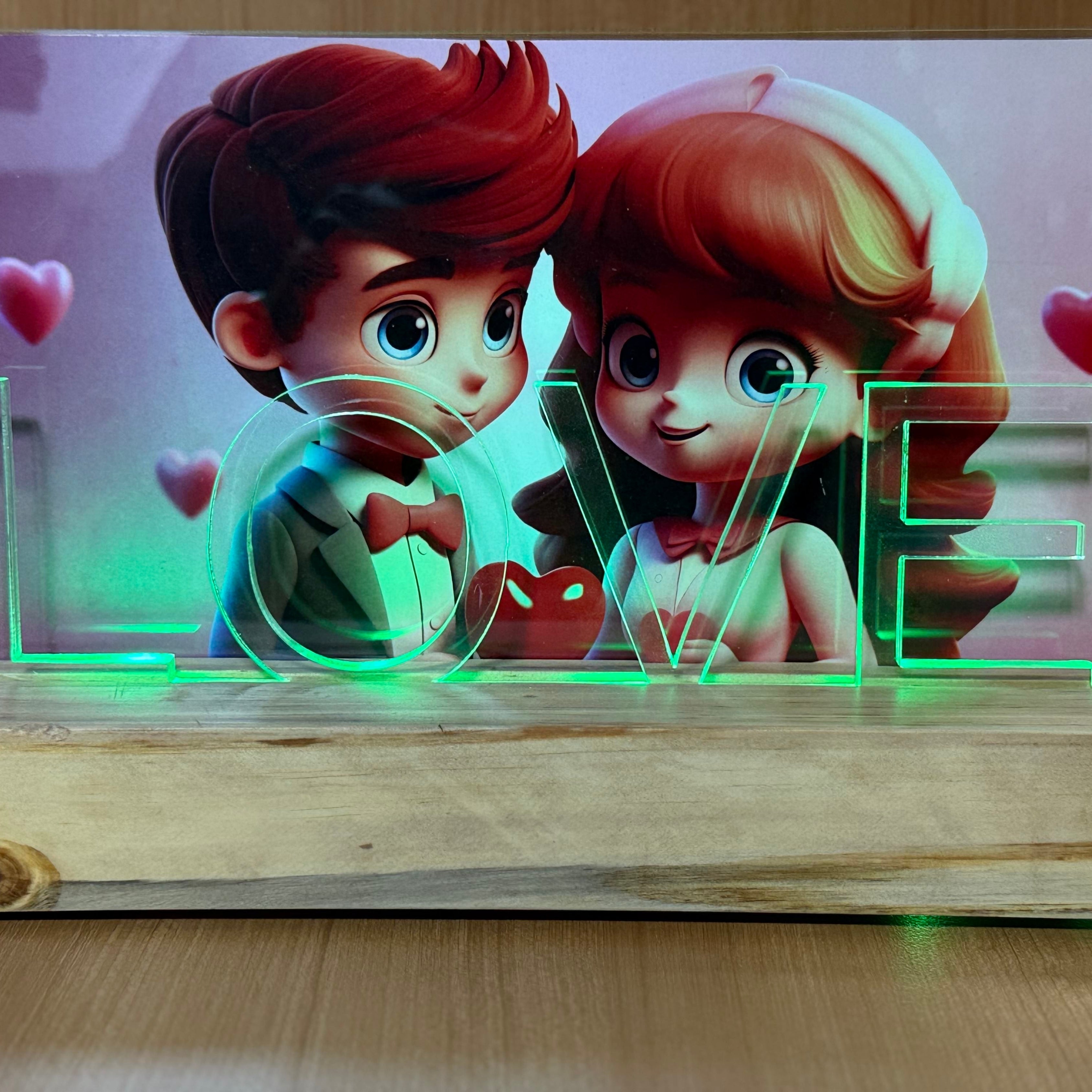 Lighted LOVE Memory Frame