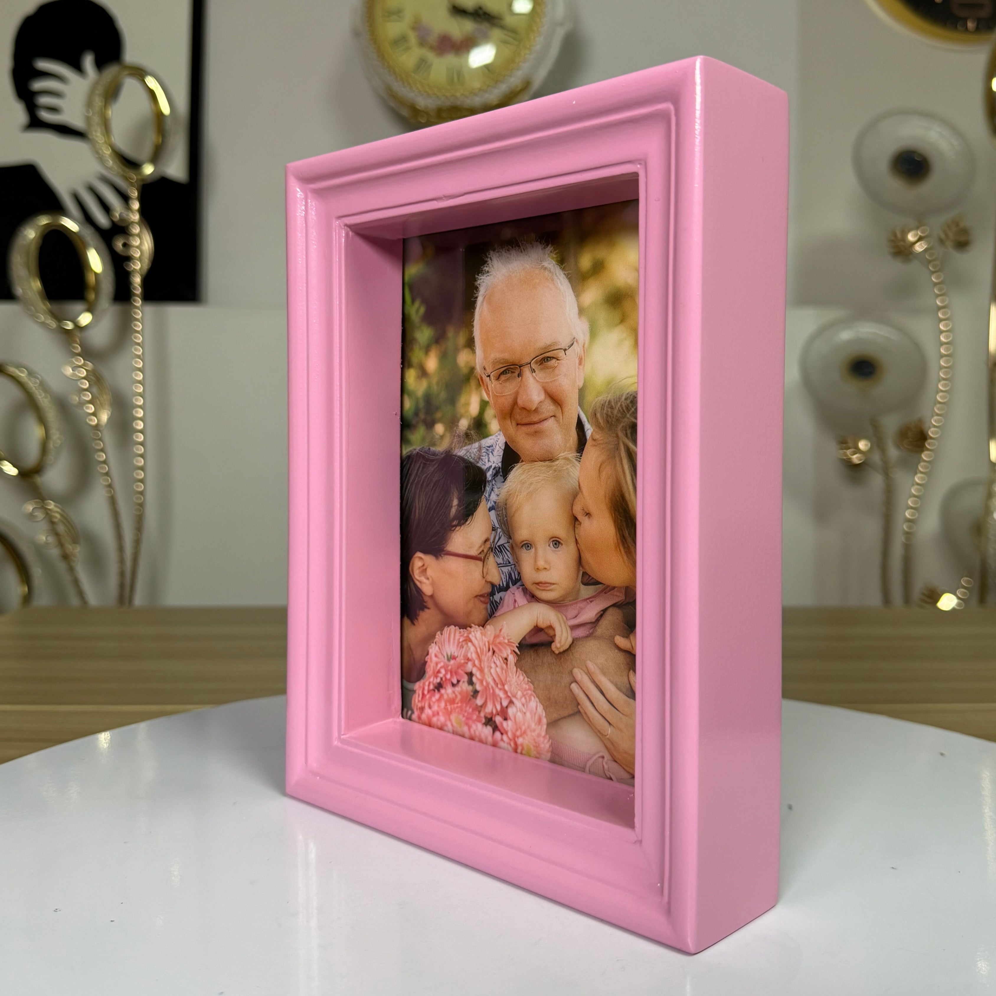 Baby Pink 3D Love Photo Frame