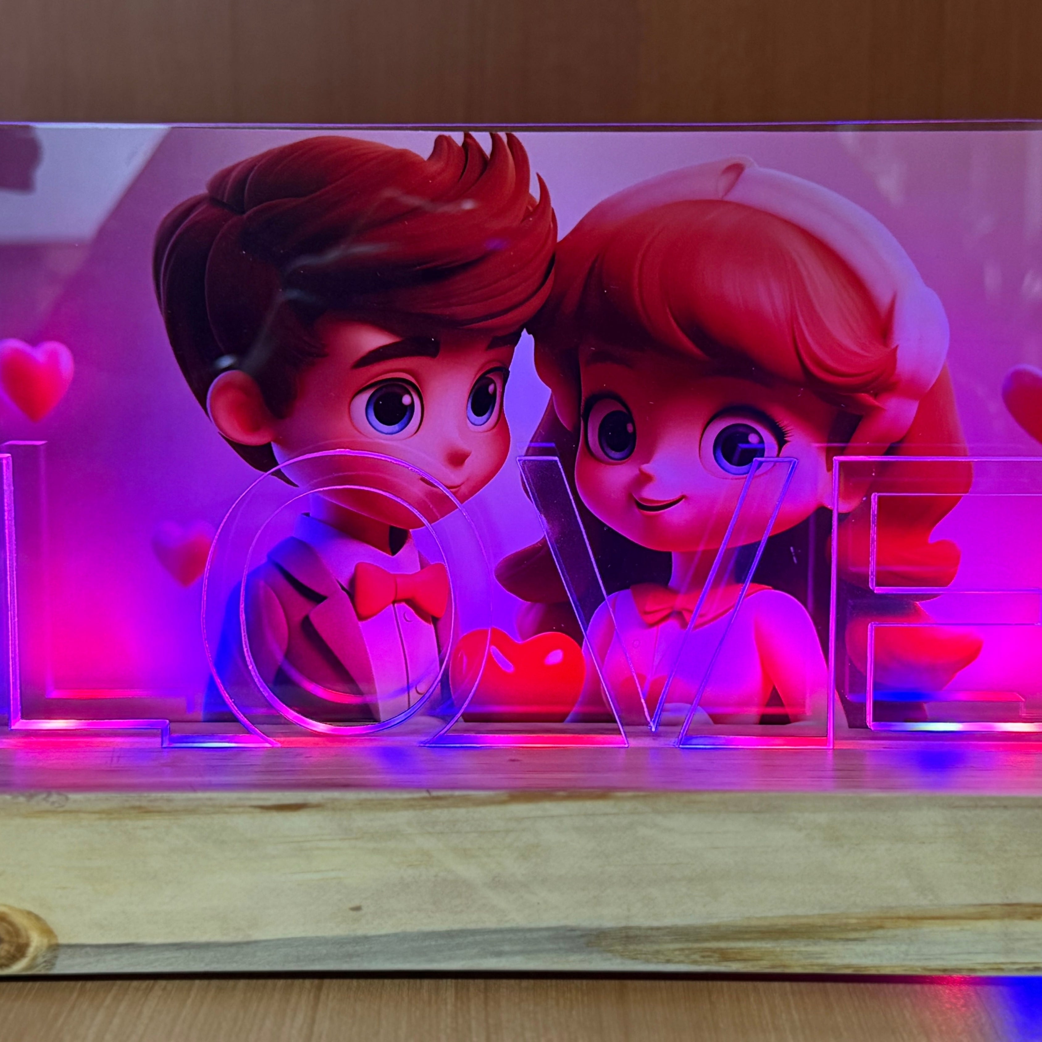 Lighted LOVE Memory Frame