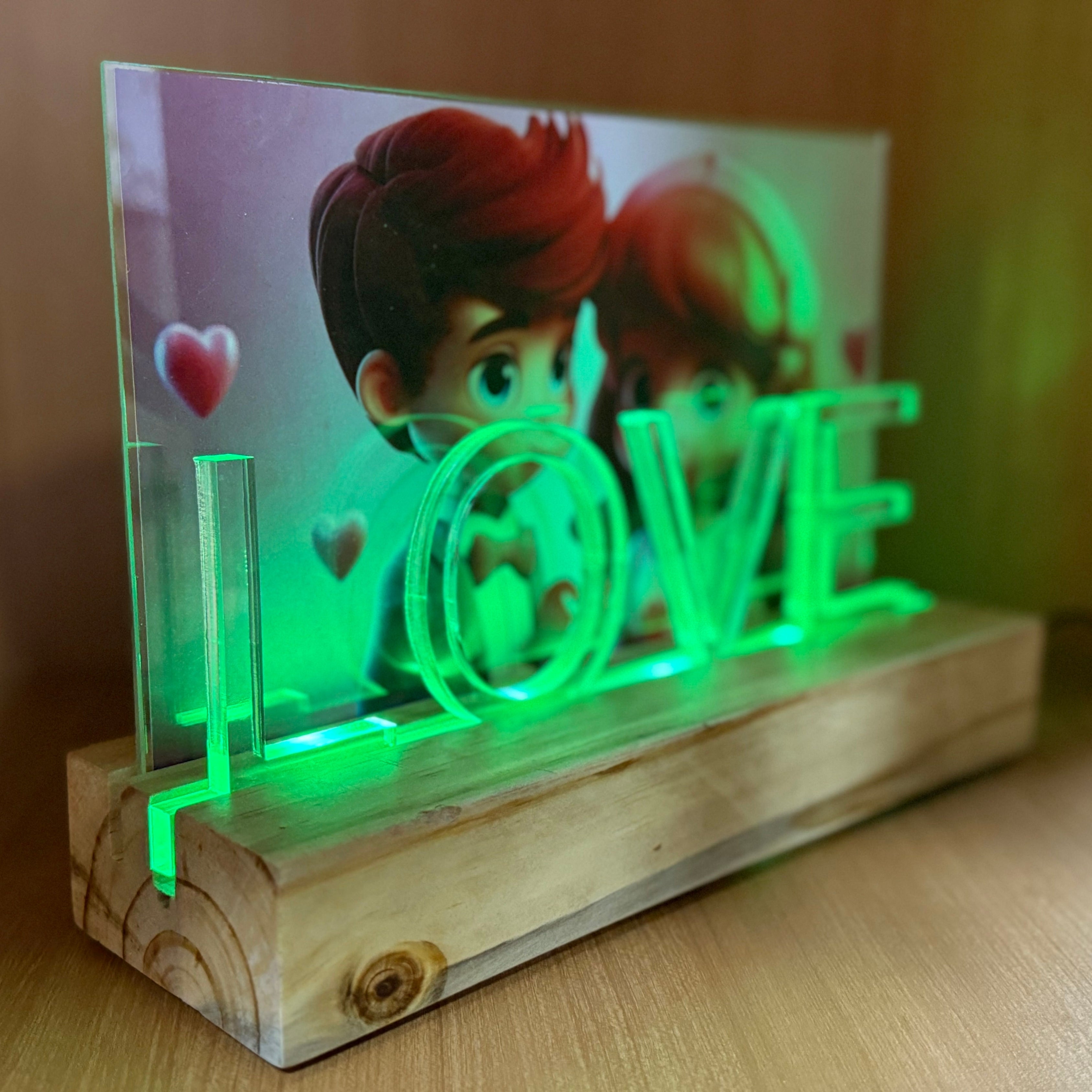 Lighted LOVE Memory Frame