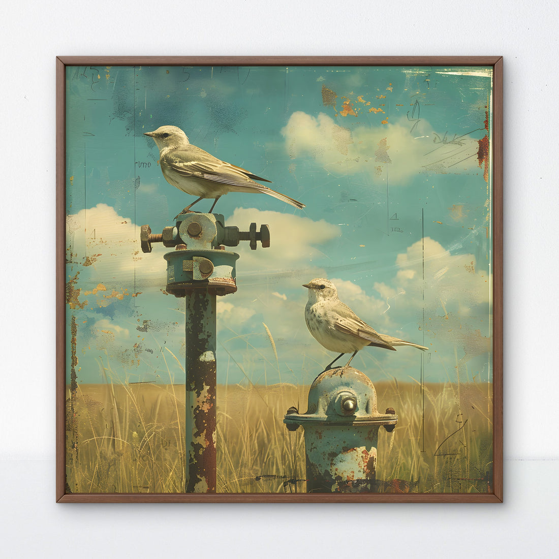 Birds on the Rust Pole