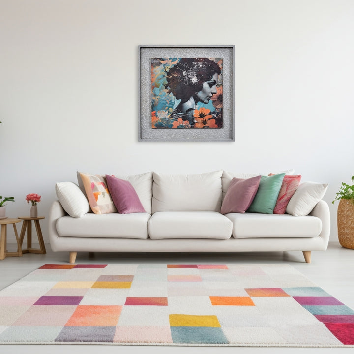 Textured 3D Modern Woman Art