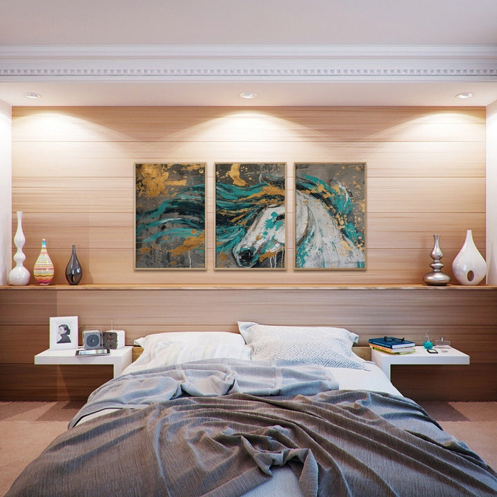 Set of 3 Pcs of Horse Abstract