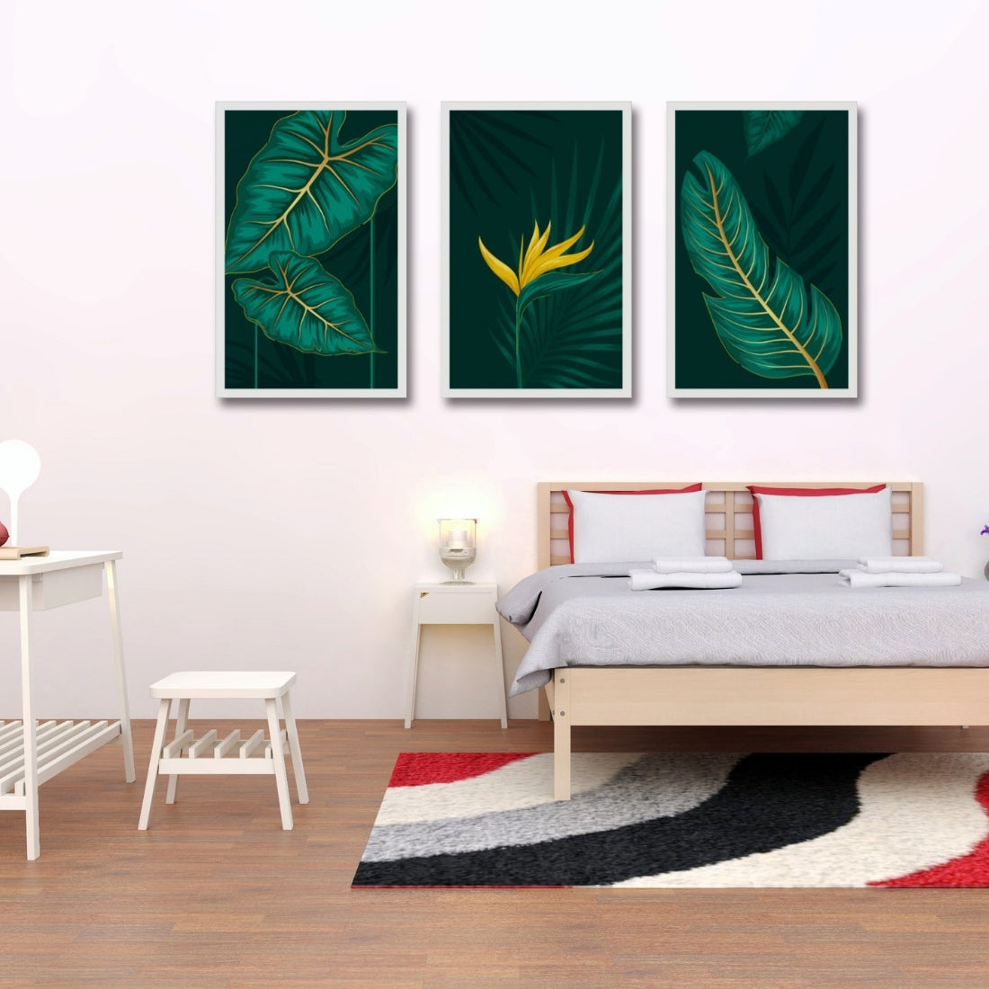 Set of 3 Green Leafs
