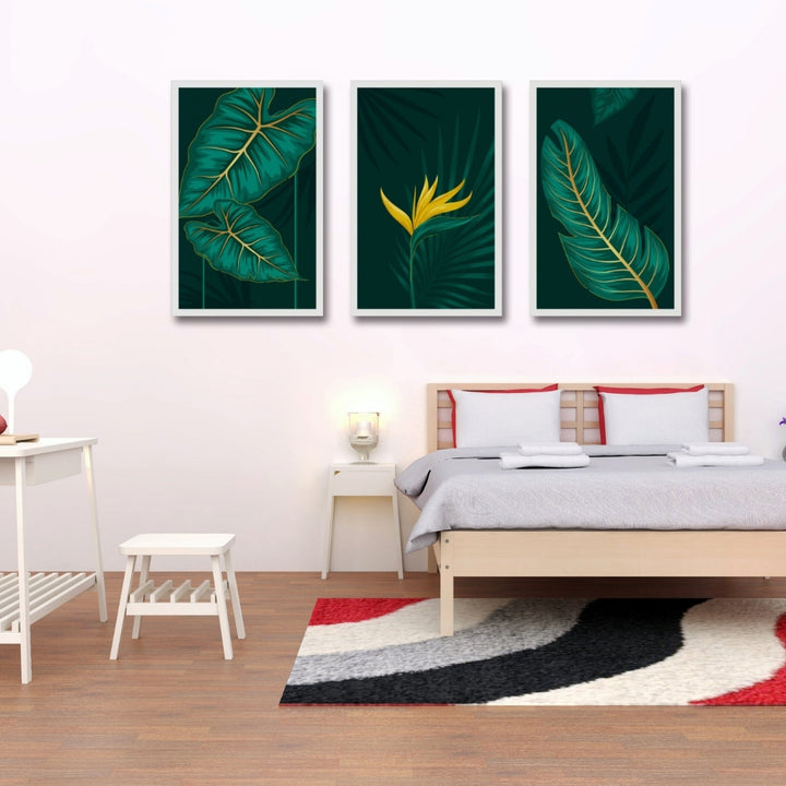 Set of 3 Green Leafs