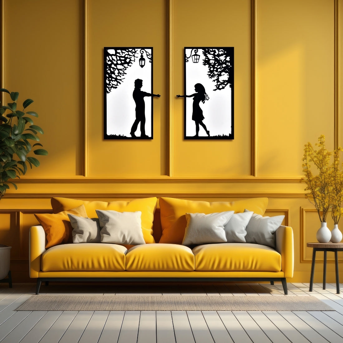 Set of 2 3D Couple Acrylic Art