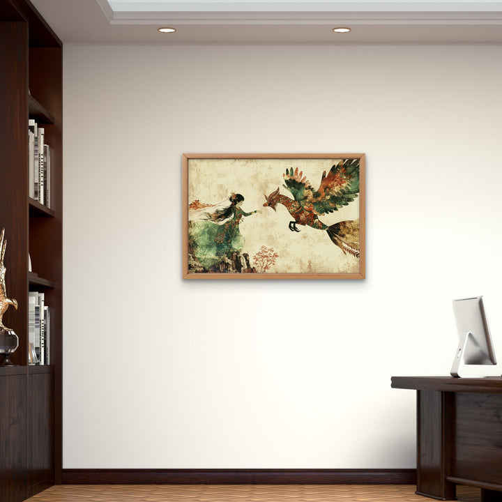 Mythological Woman with Bird