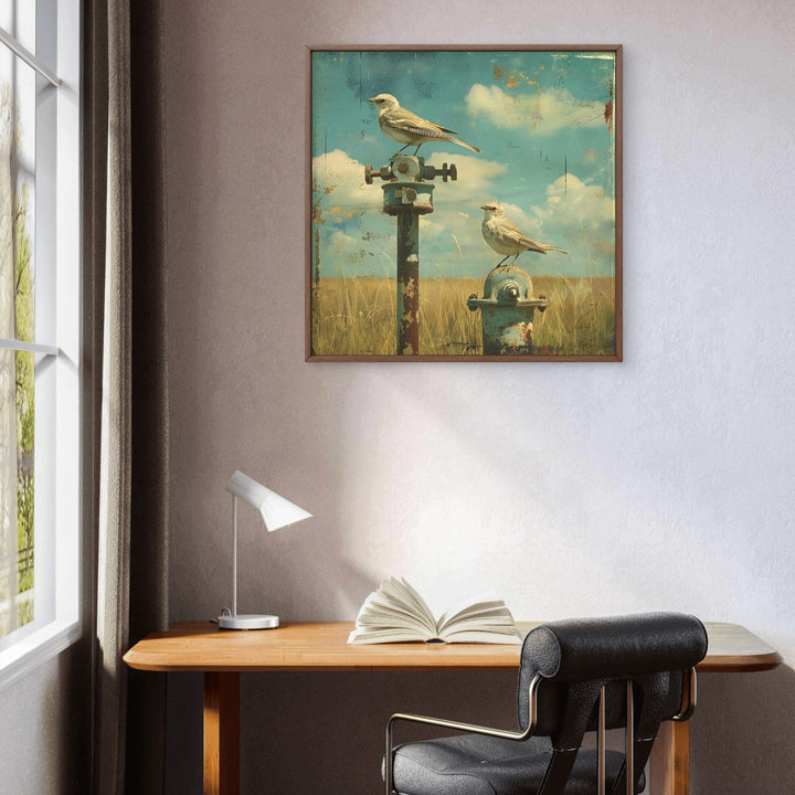 Birds on the Rust Pole