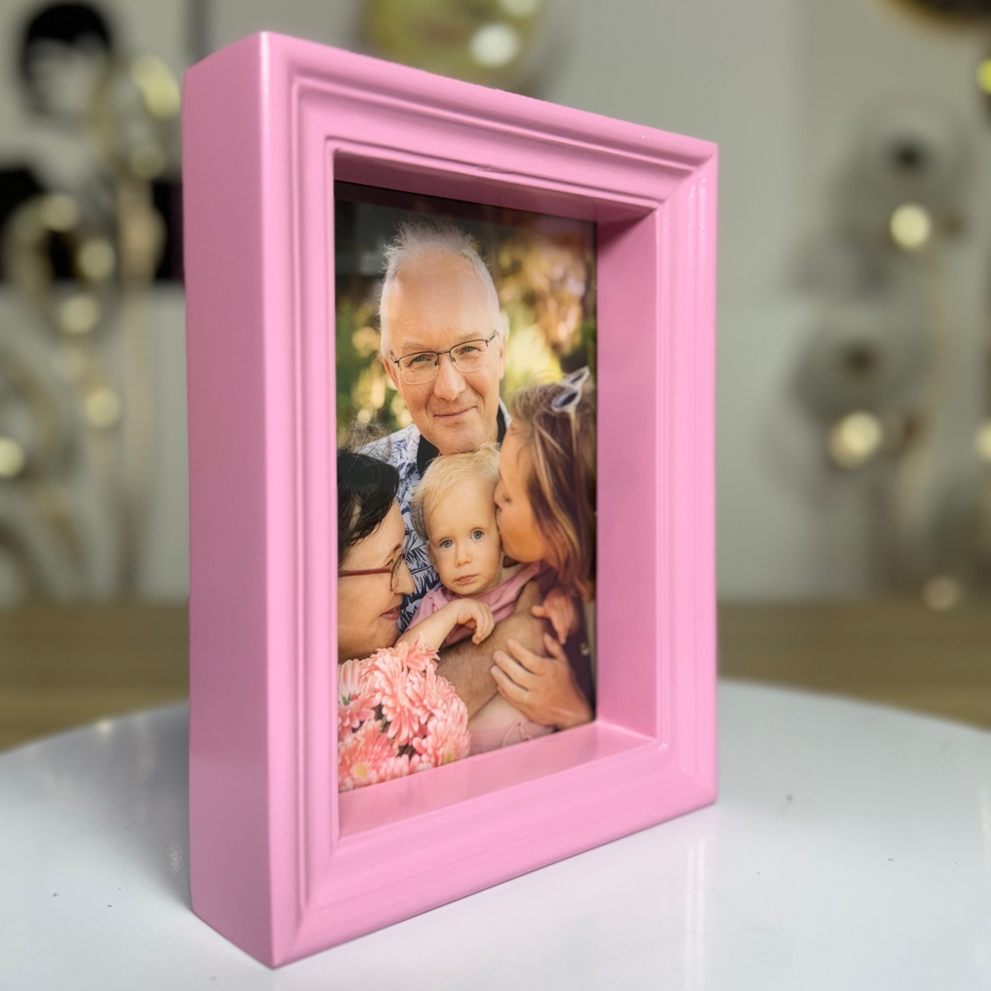 Baby Pink 3D Love Photo Frame