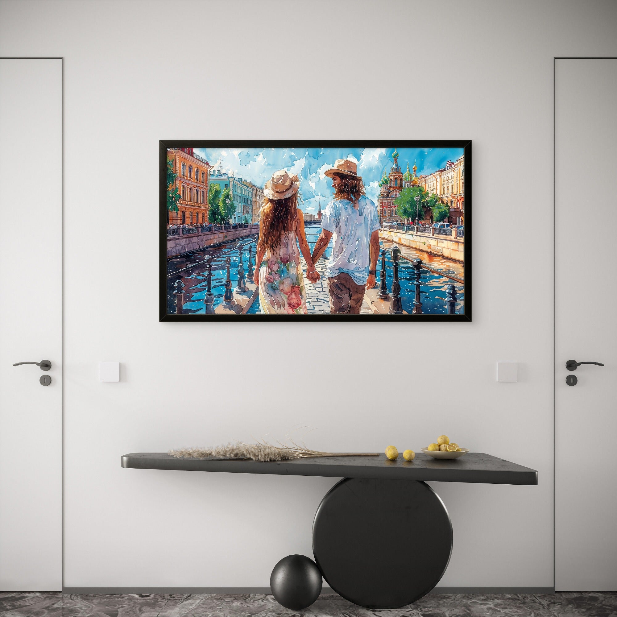 Watercolour Couple Art