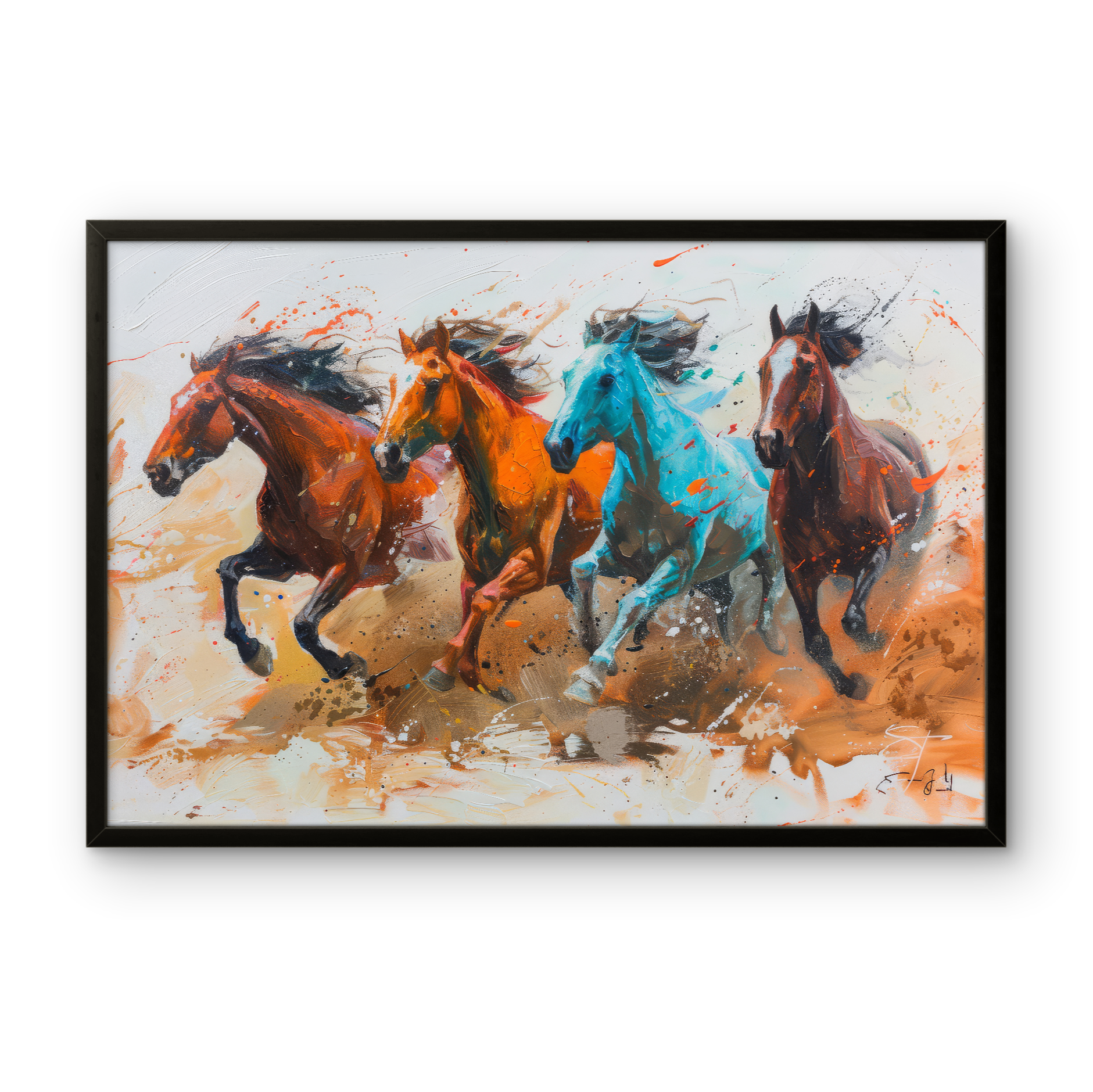 Paint art of Horses