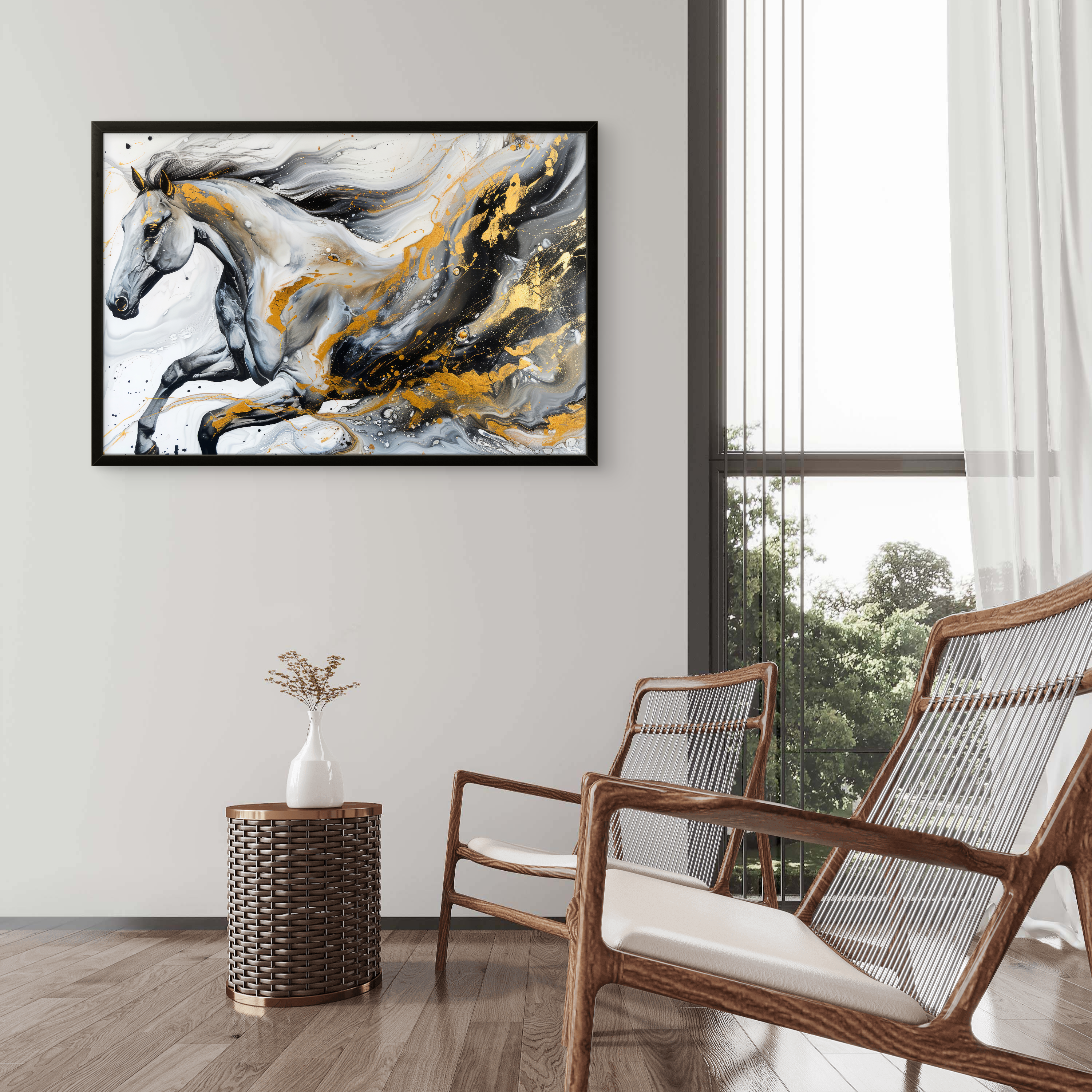 White Horse Abstract