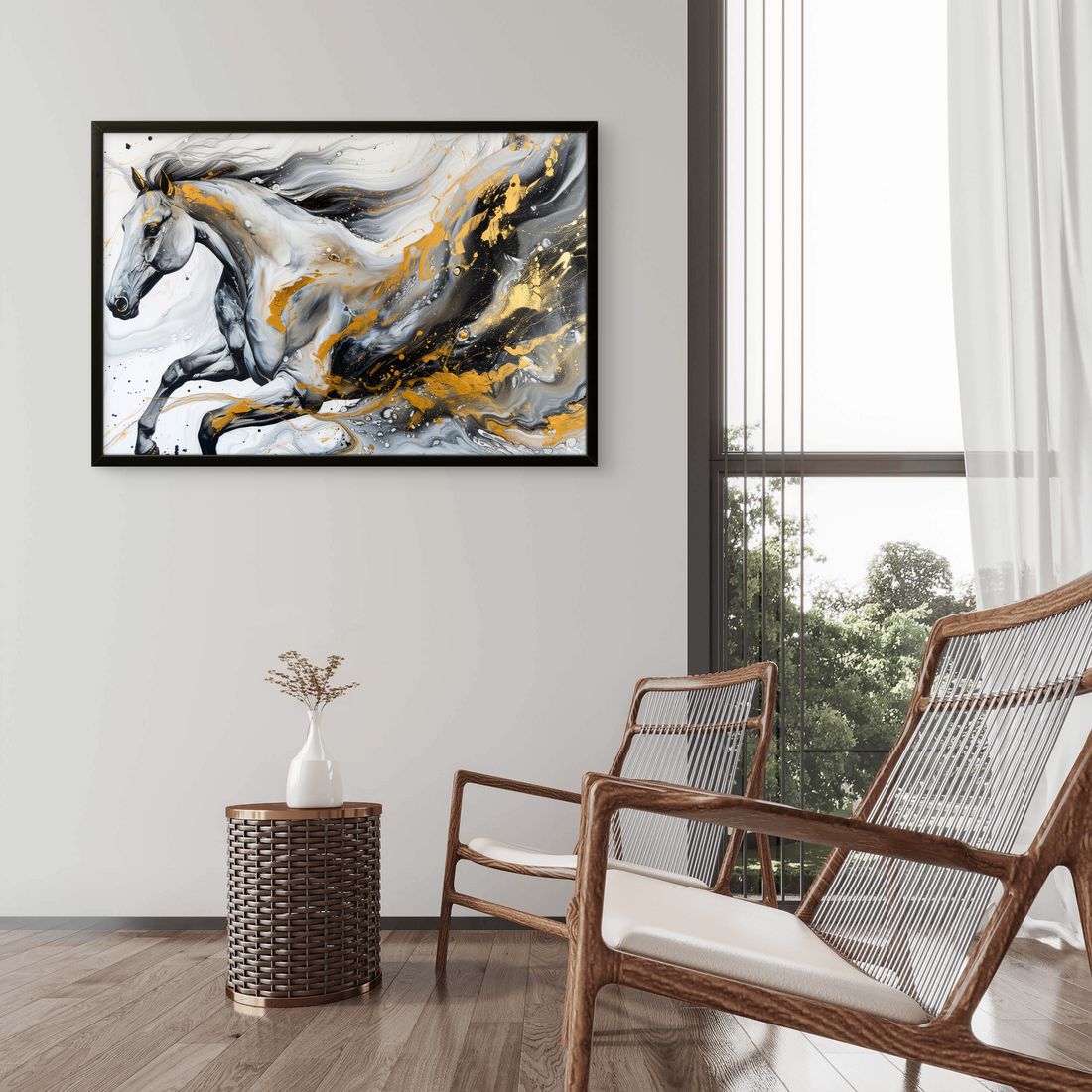 White Horse Abstract