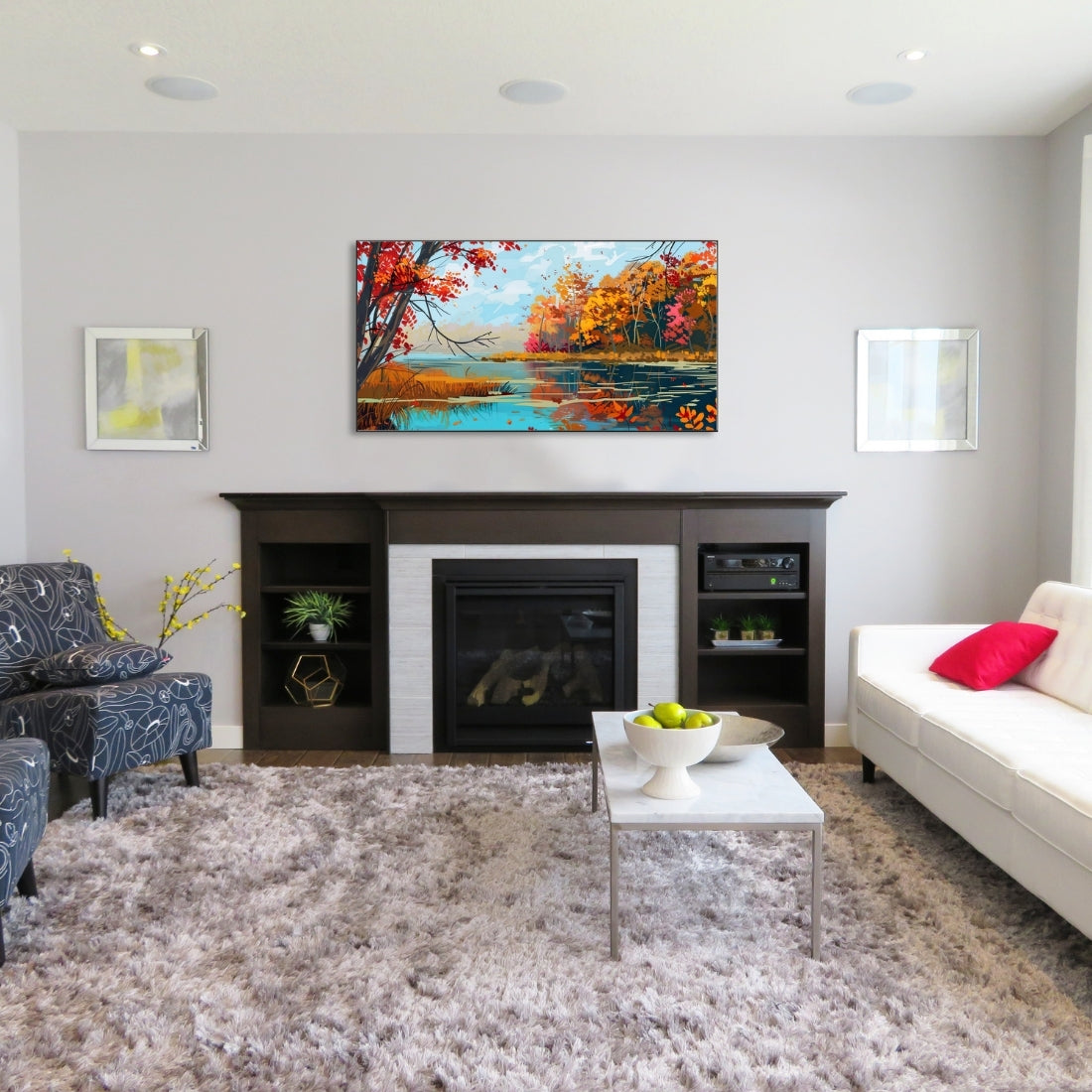 Autumn Forest Lake Art