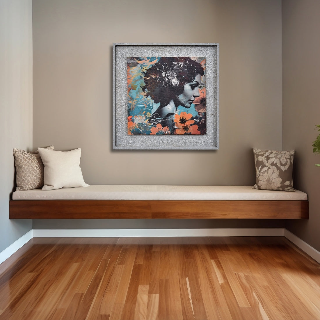 Textured 3D Modern Woman Art