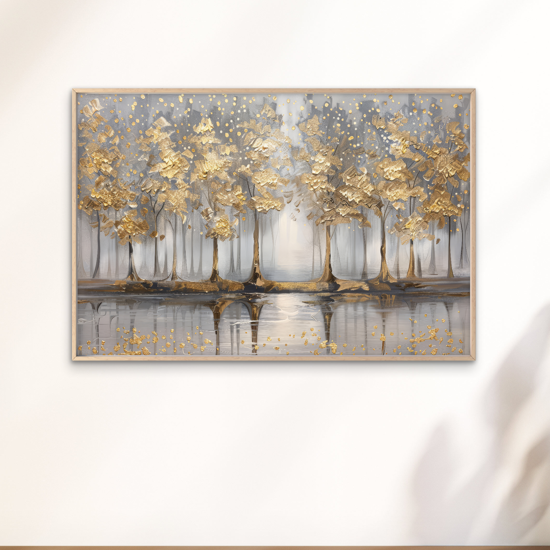 Lake side Trees Abstract