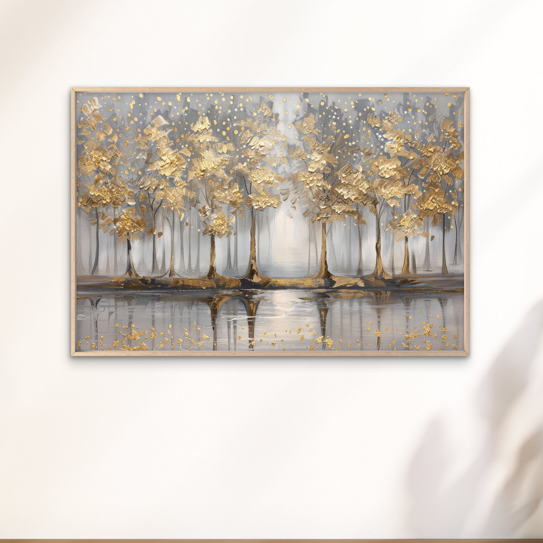 Lake side Trees Abstract