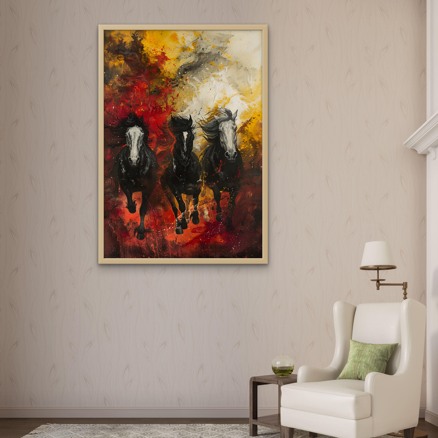 Black Horses Abstract