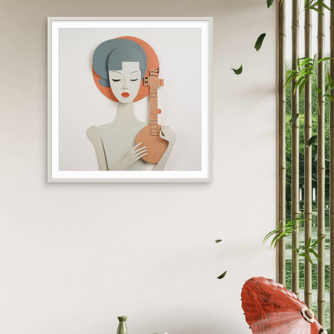 Musician Girl Modern Art