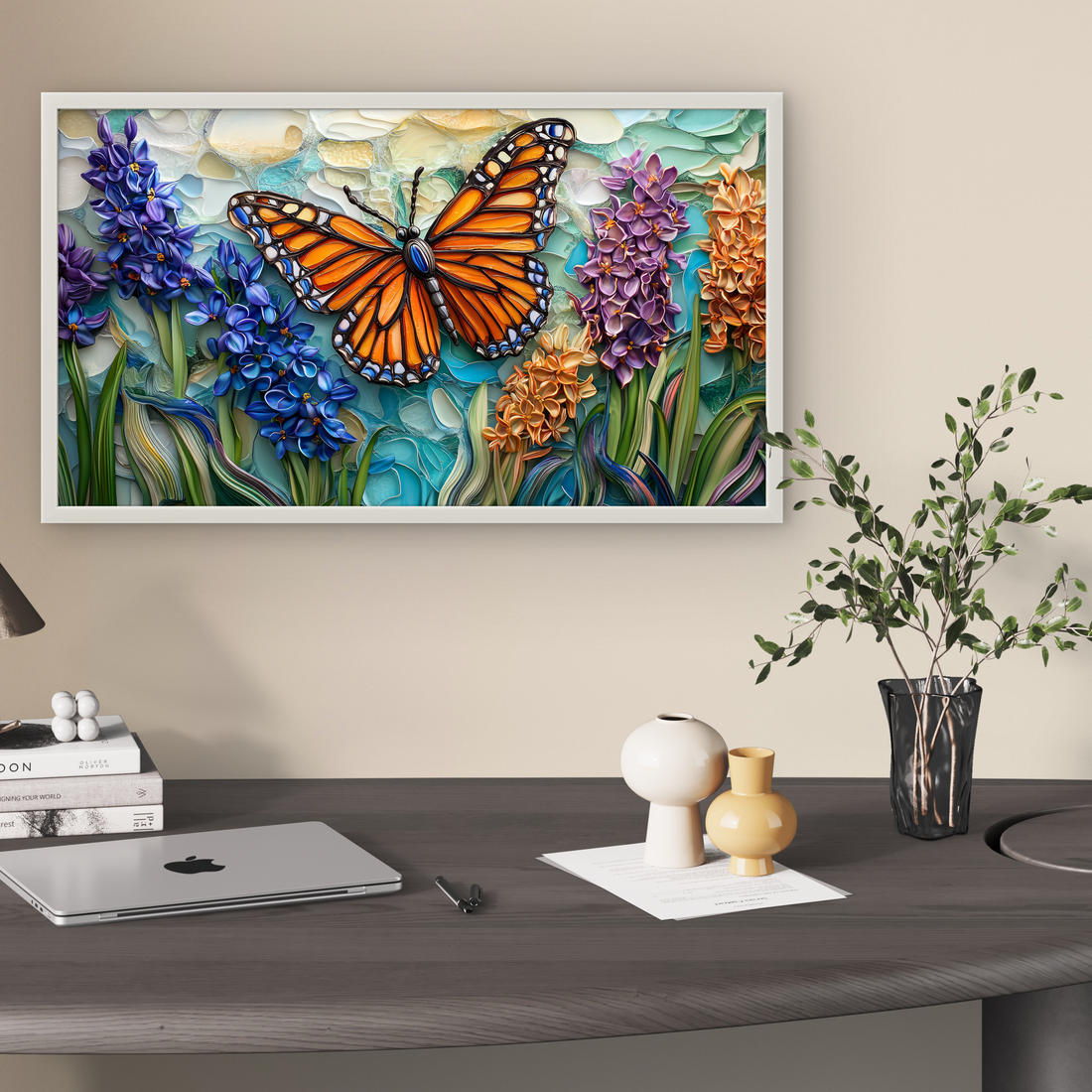 Reel Feel Butterfly Abstract Luxury Painting on Canvas