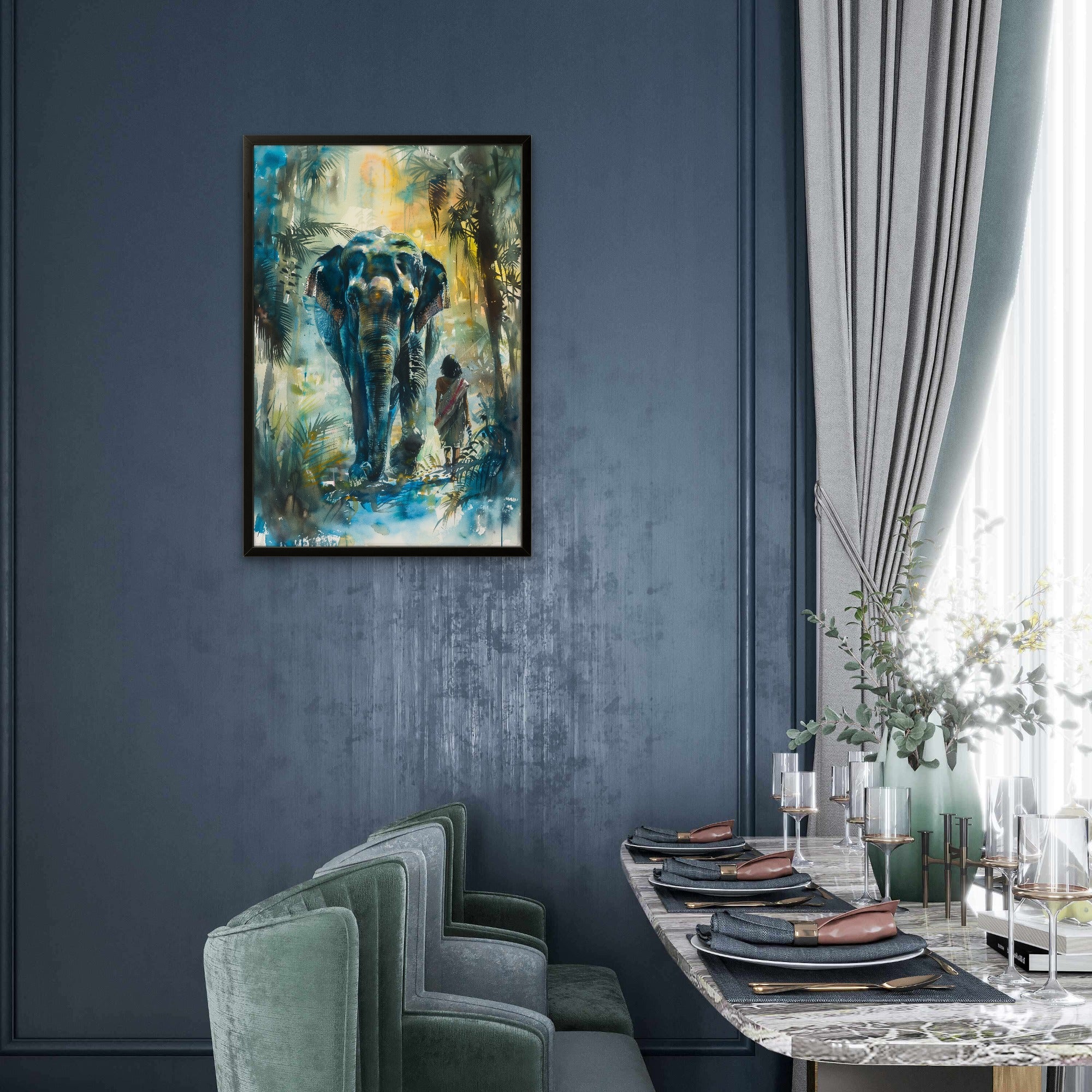 Elephant with a Man - Frugal Carts