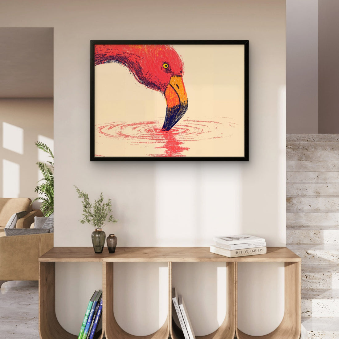 Crimson Beak Canvas