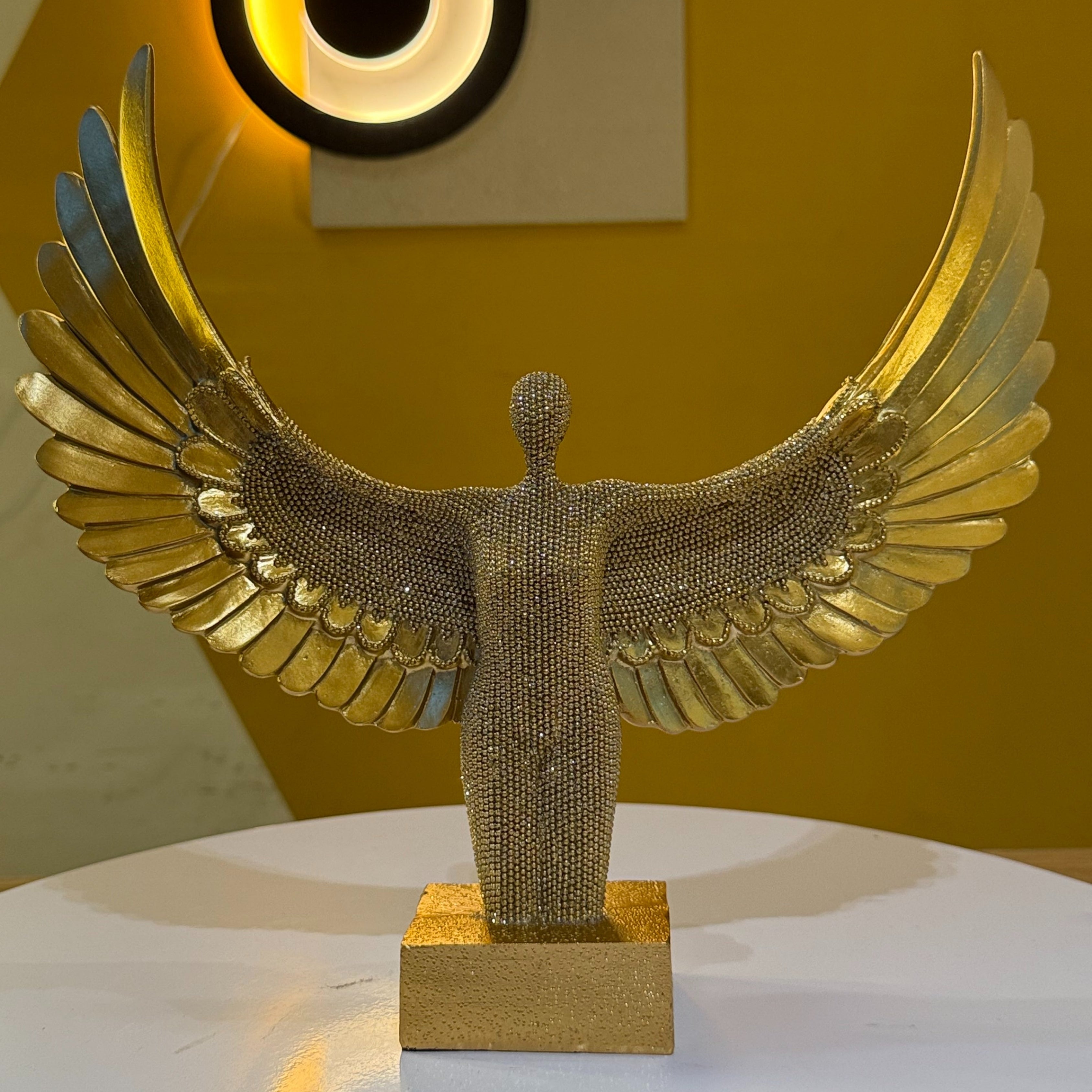Golden Angel Wings Sculpture