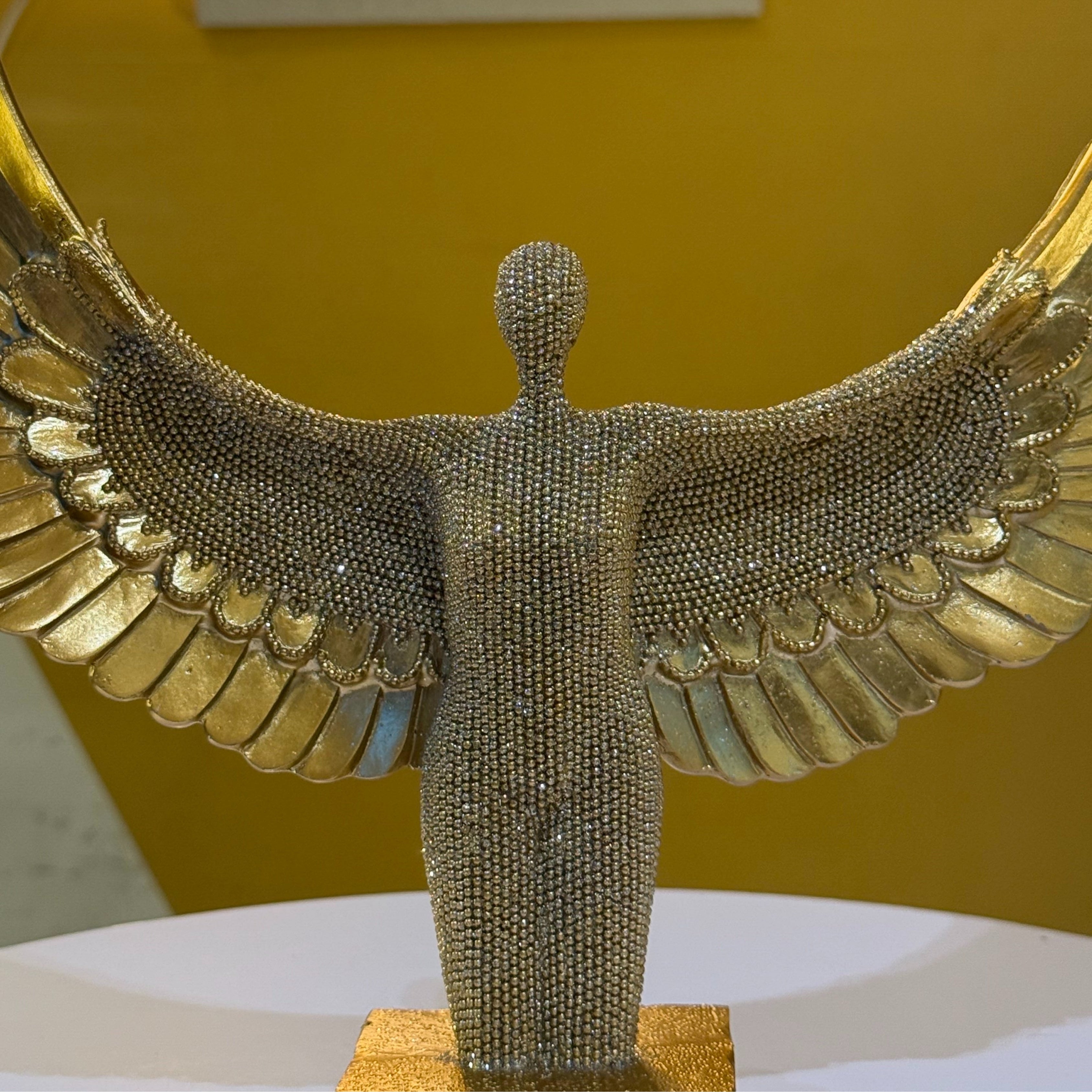 Golden Angel Wings Sculpture