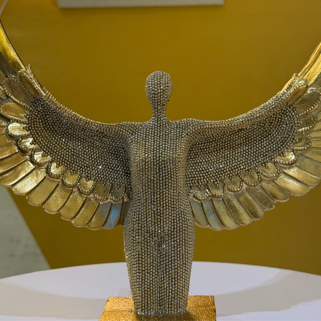 Golden Angel Wings Sculpture