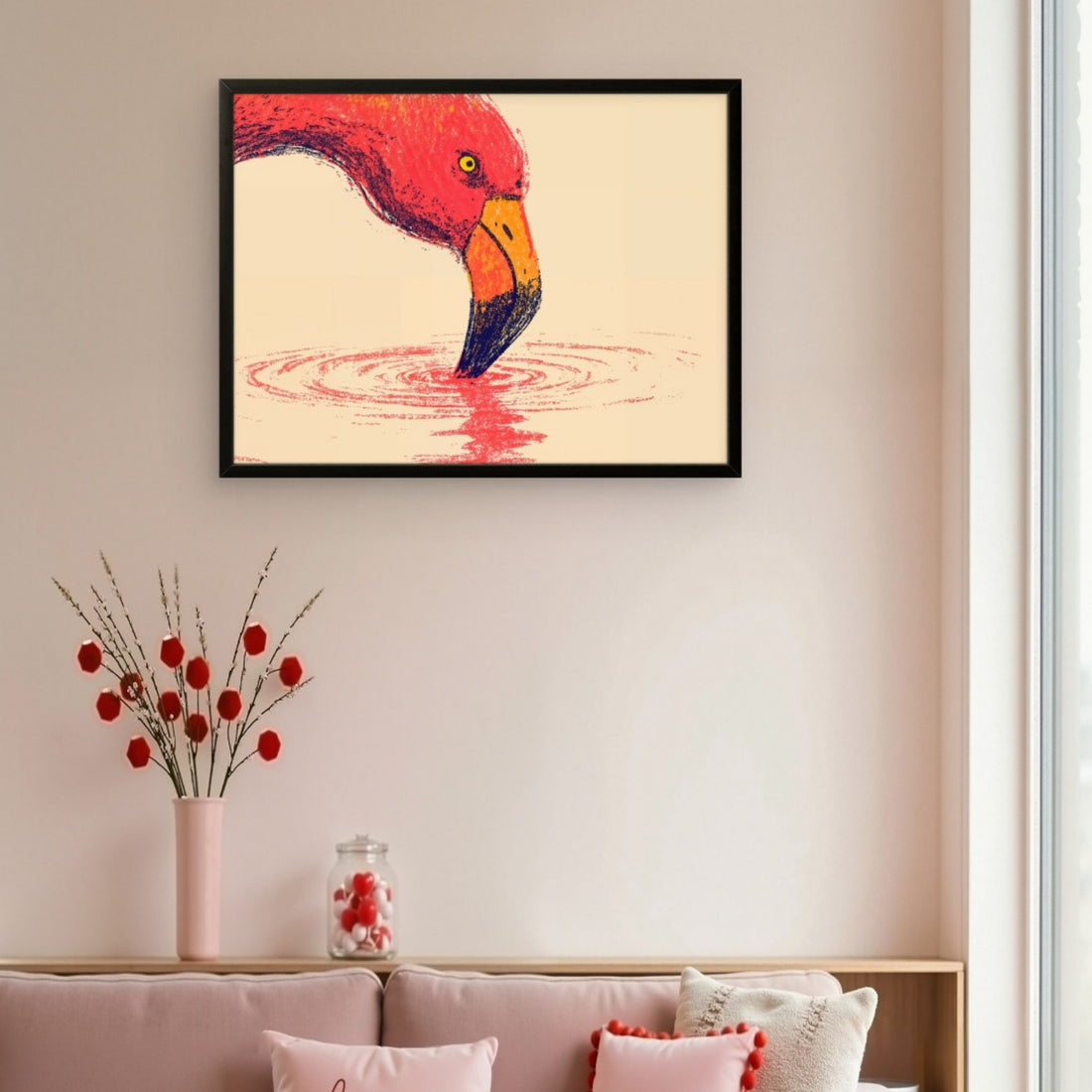 Crimson Beak Canvas